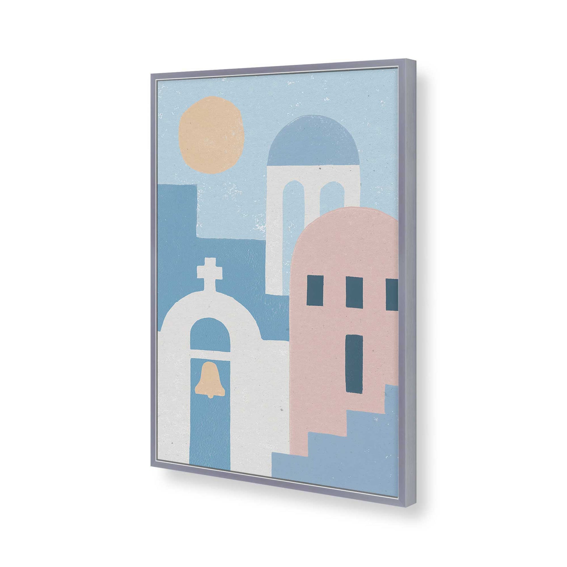 [Color:Polished Chrome], Picture of art in a Polished Chrome frame of the corner