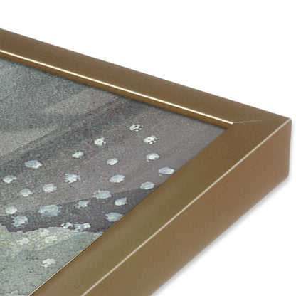 [Color:Brushed Gold], Picture of art in a Brushed Gold frame at an angle