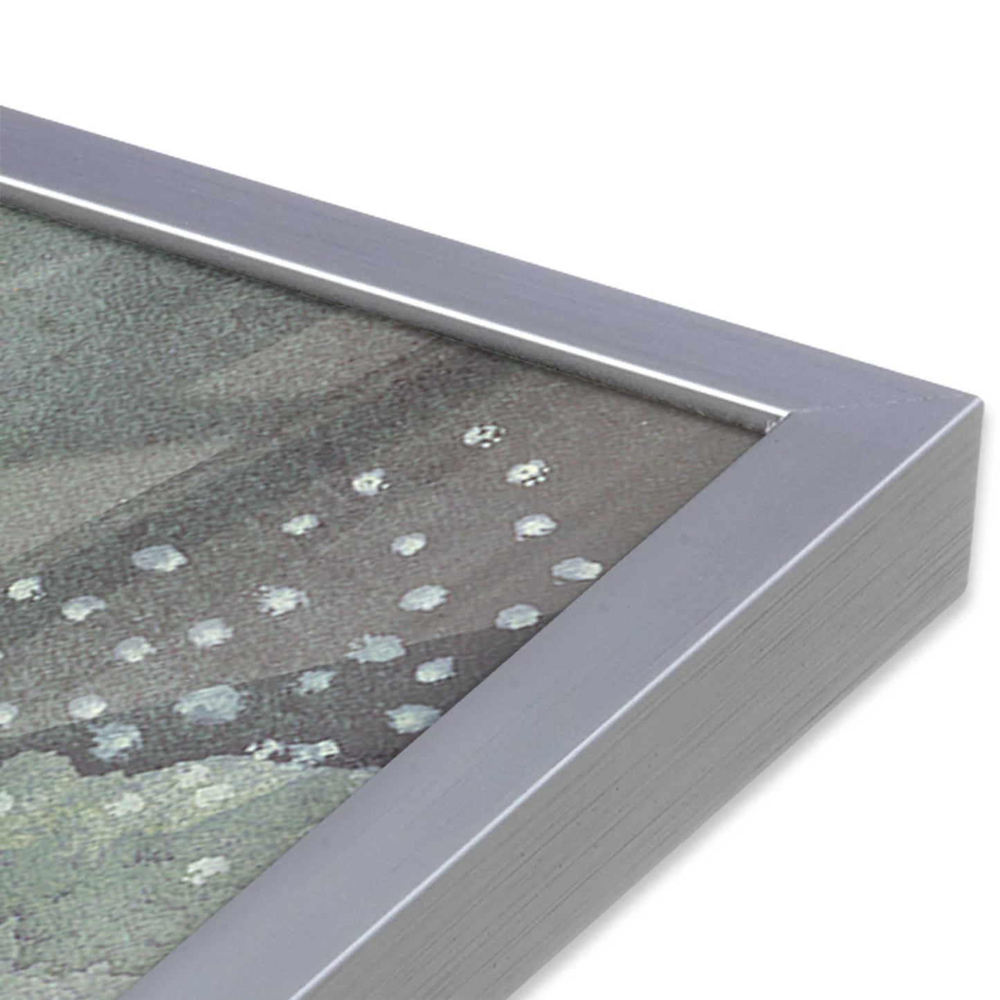 [Color:Polished Chrome], Picture of art in a Polished Chrome frame at an angle