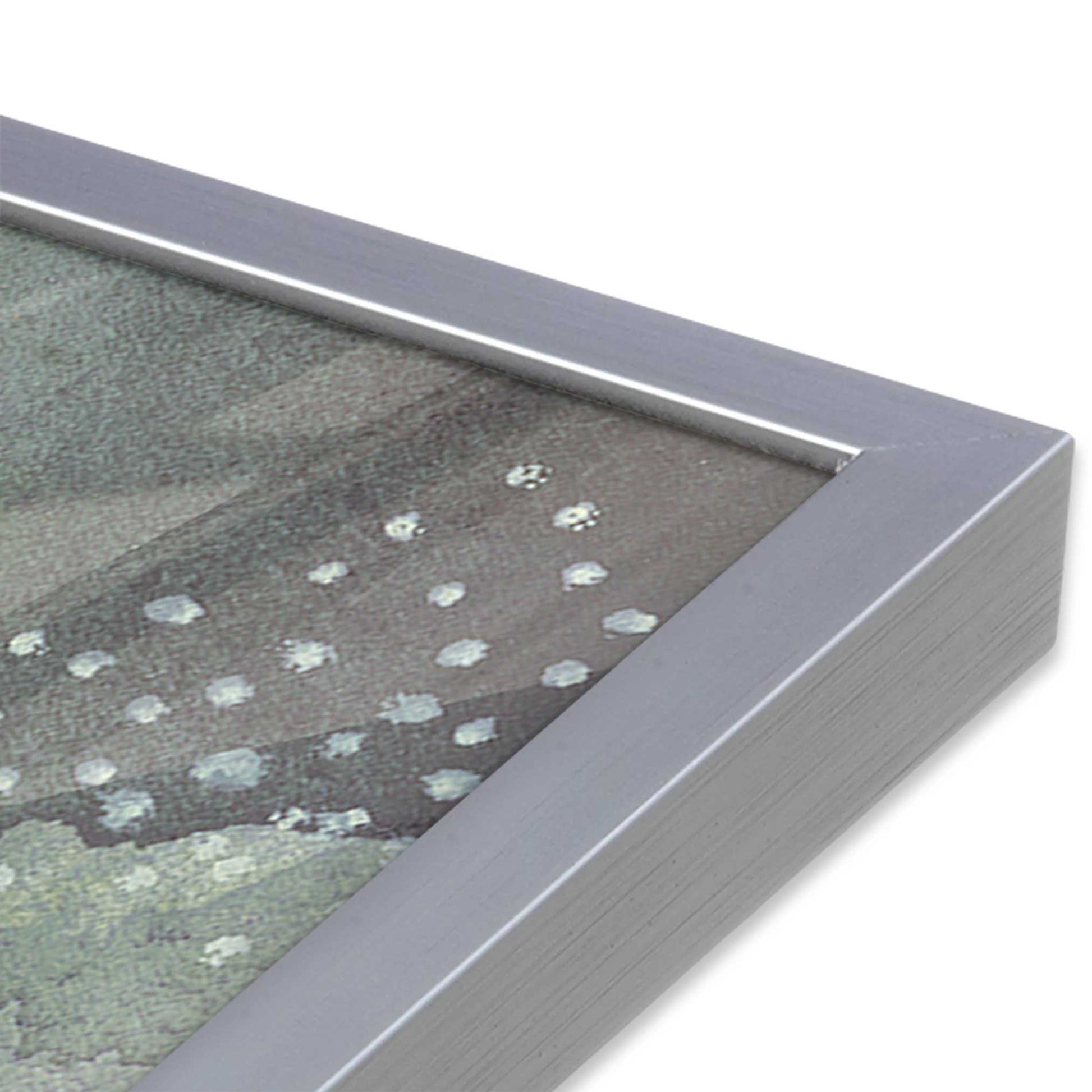 [Color:Polished Chrome], Picture of art in a Polished Chrome frame at an angle