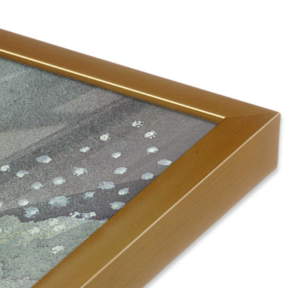 [Color:Polished Gold], Picture of art in a Polished Gold frame at an angle
