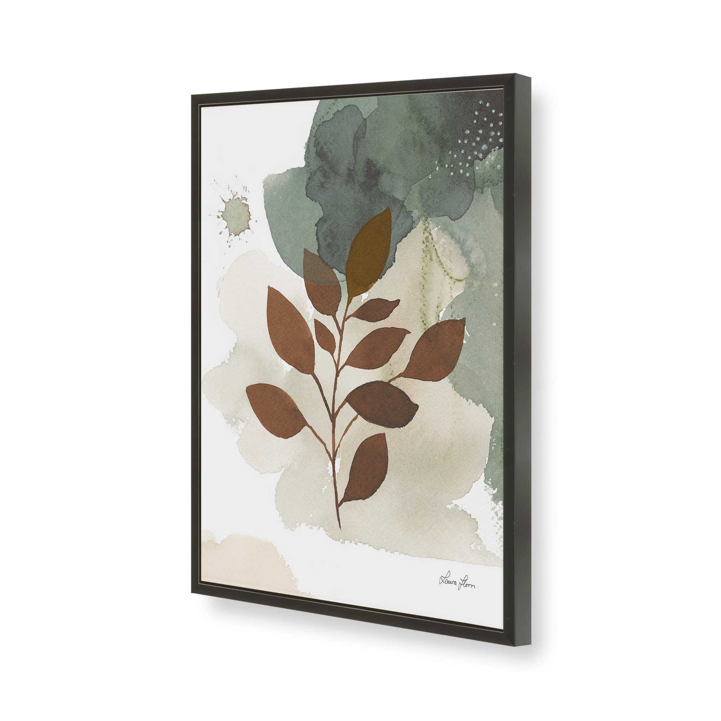 [Color:Satin Black], Picture of art in a Satin Black frame of the corner