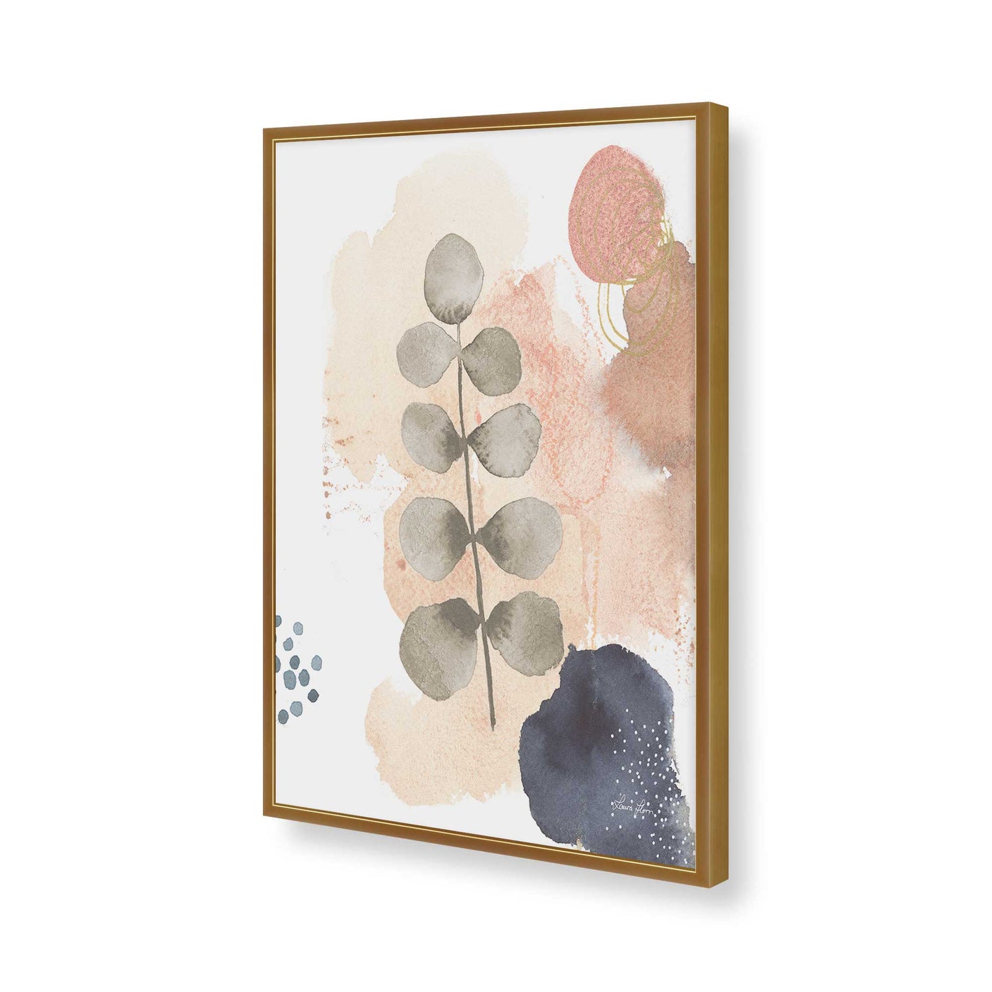 [Color:Polished Gold], Picture of art in a Polished Gold frame of the corner