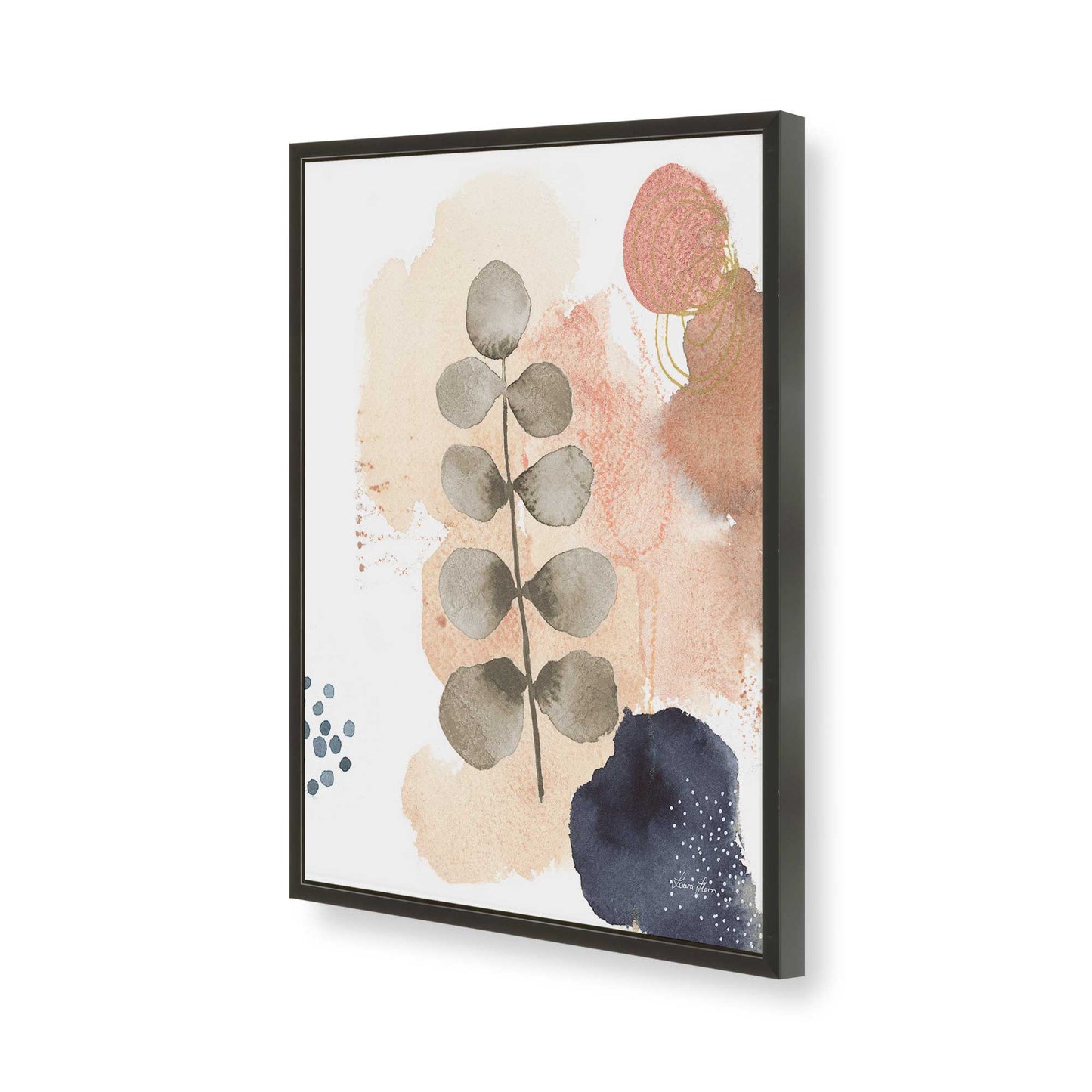 [Color:Satin Black], Picture of art in a Satin Black frame of the corner