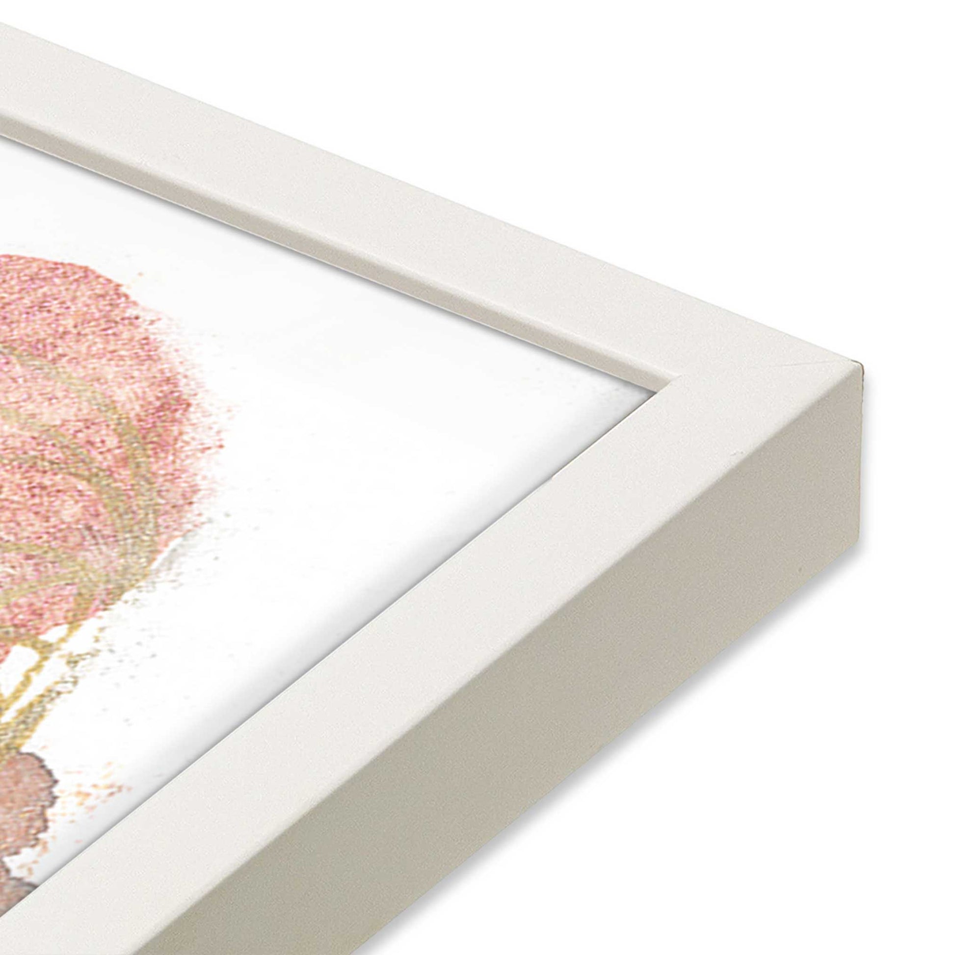 [Color:Opaque White], Picture of art in a Opaque White frame at an angle