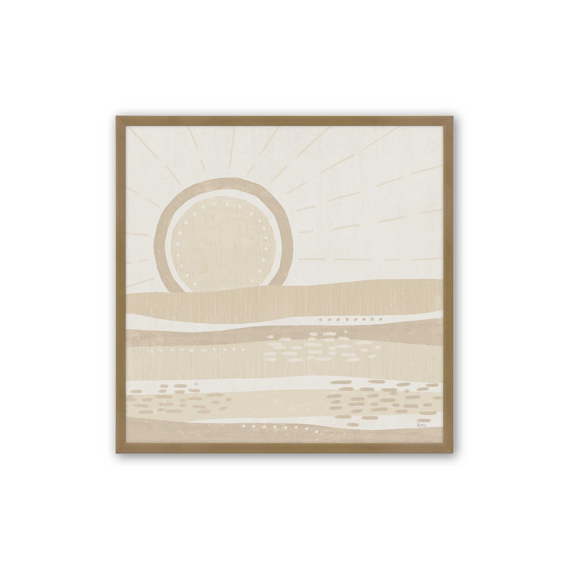 [Color:Brushed Gold], Picture of art in a Brushed Gold frame