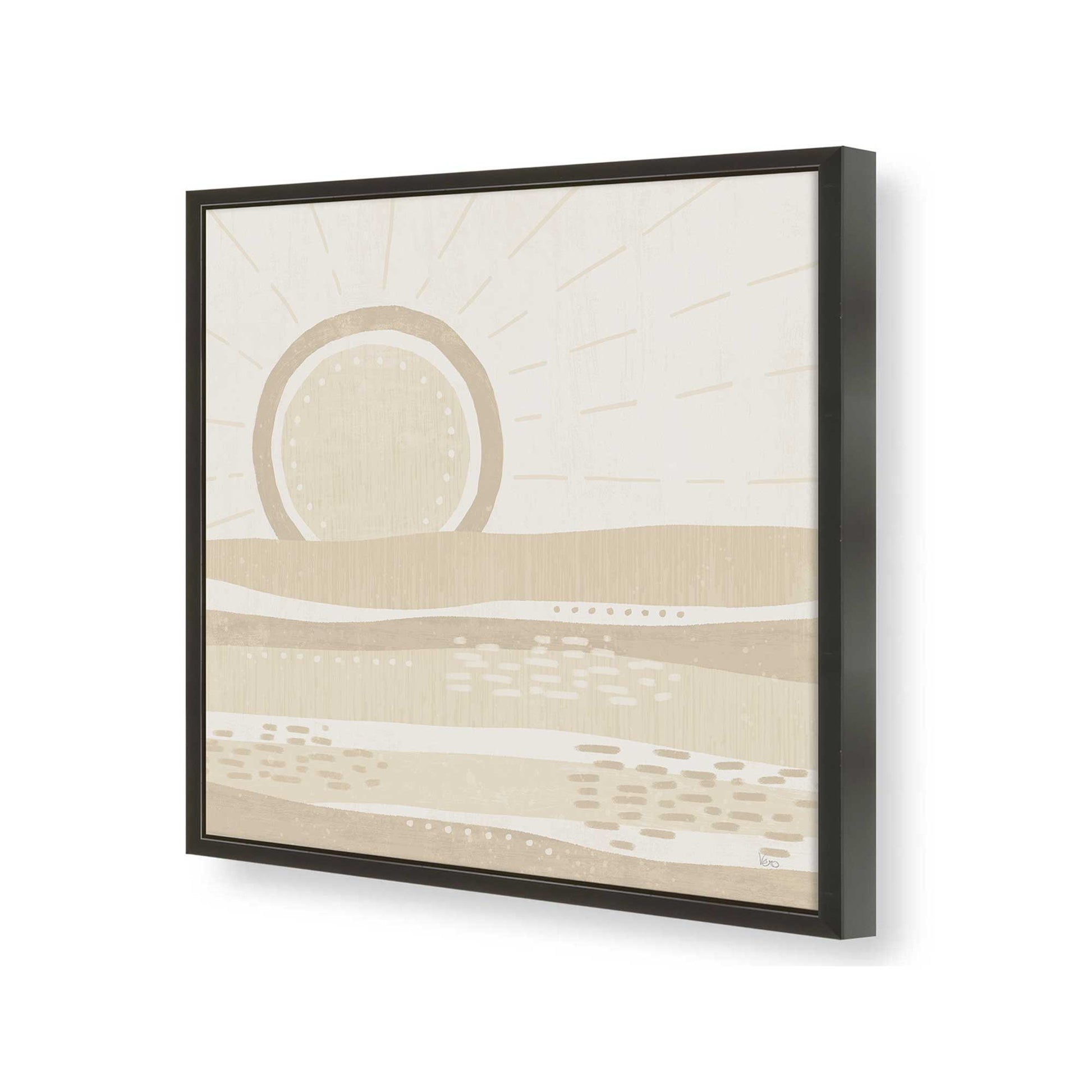 [Color:Satin Black], Picture of art in a Satin Black frame at an angle