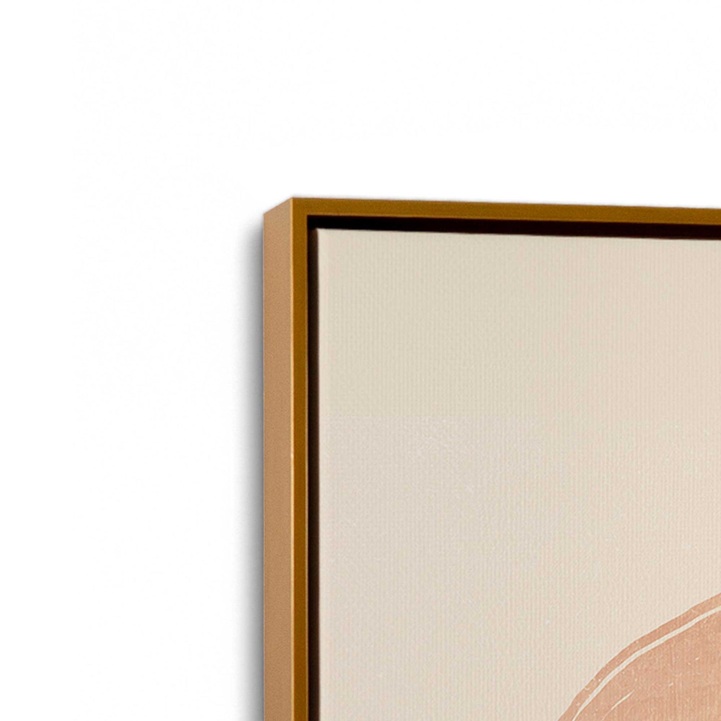 [Color:Polished Gold], Picture of art in a Polished Gold frame at an angle
