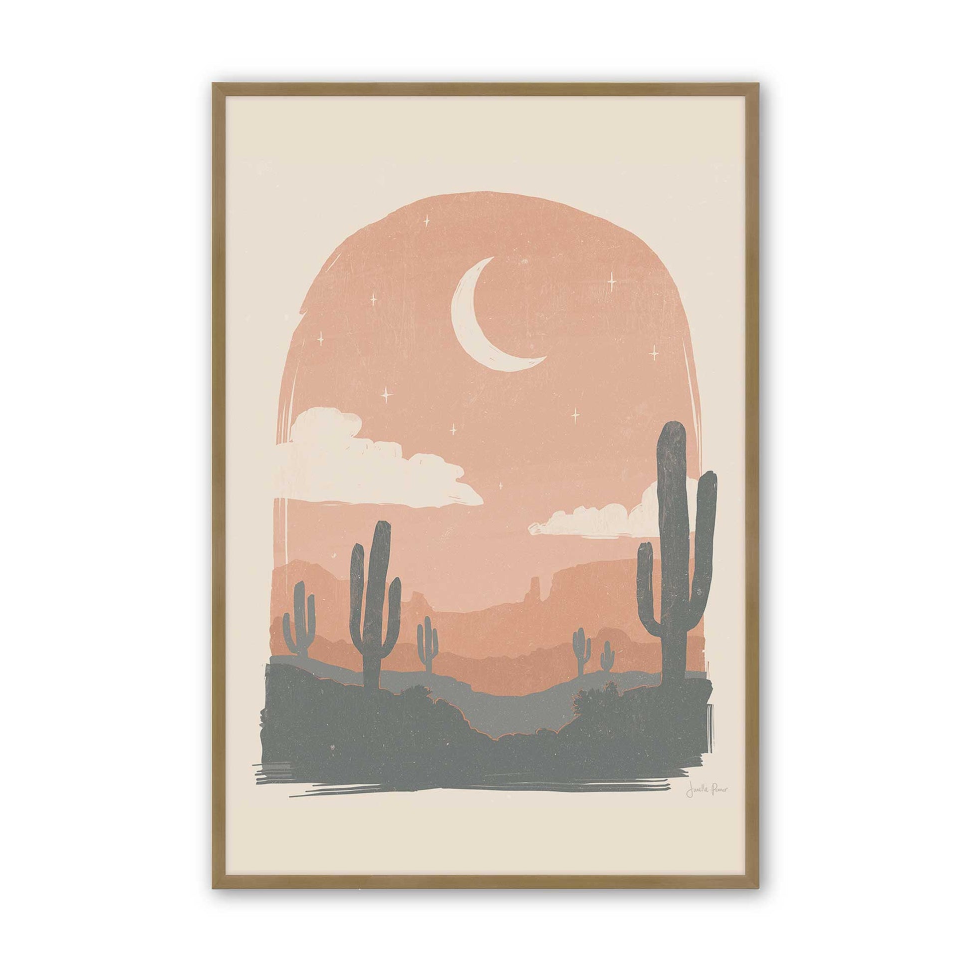 [Color:Brushed Gold], Picture of art in a Brushed Gold frame