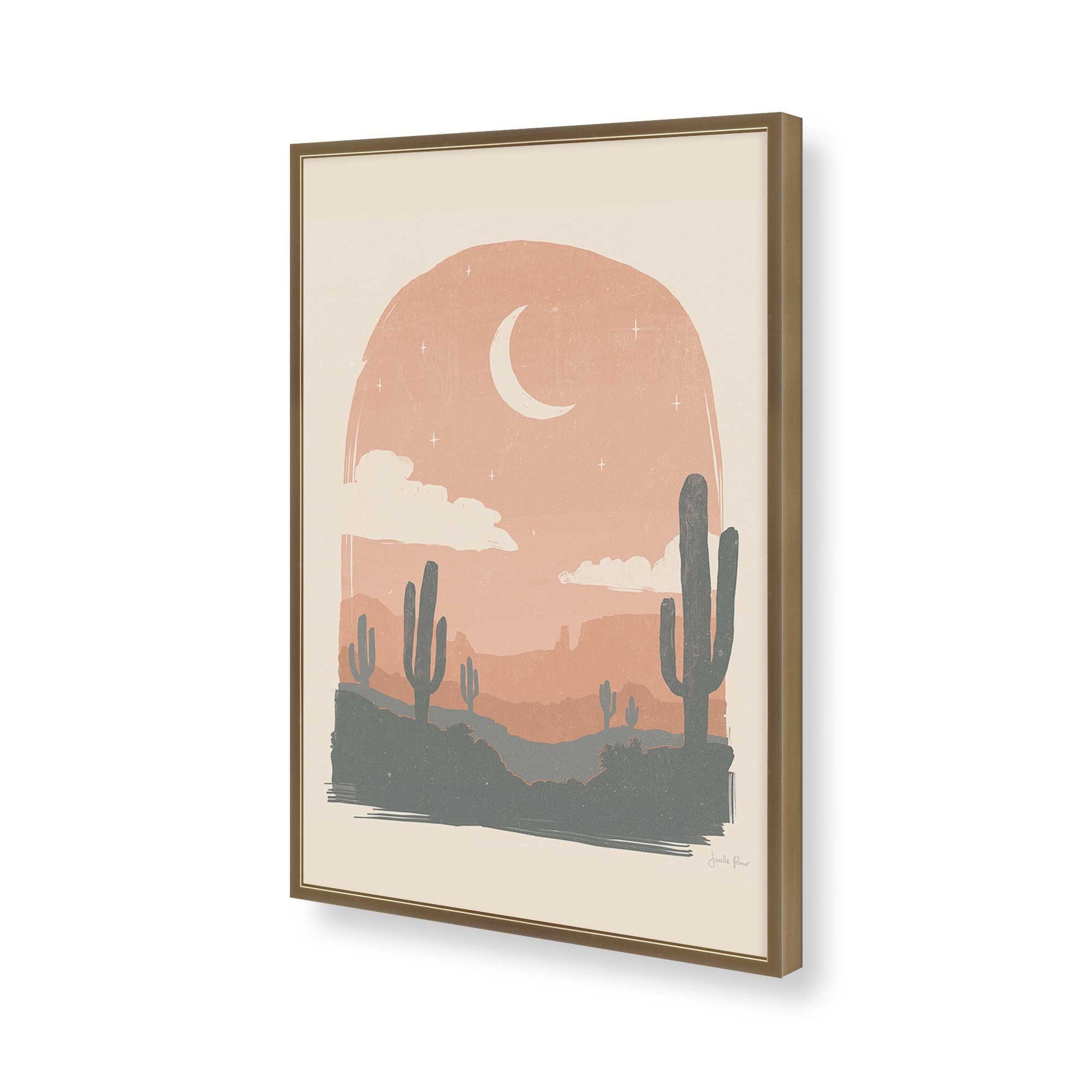 [Color:Brushed Gold], Picture of art in a Brushed Gold frame of the corner