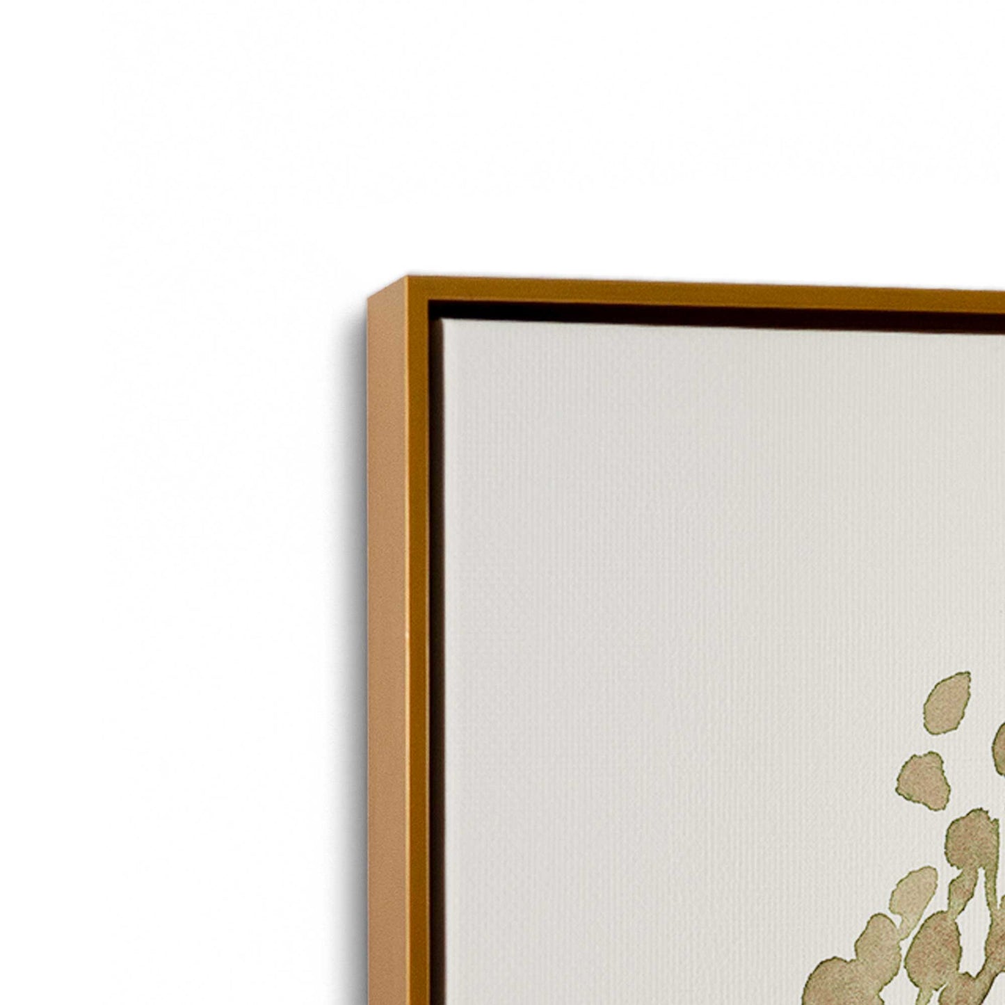 [Color:Polished Gold], Picture of art in a Polished Gold frame at an angle