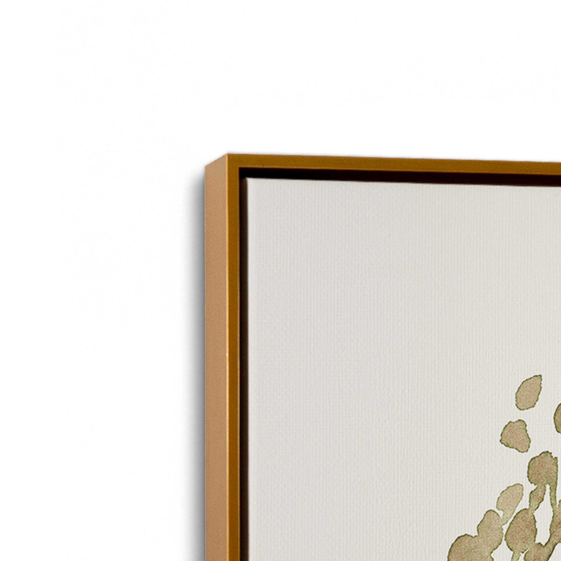 [Color:Polished Gold], Picture of art in a Polished Gold frame at an angle