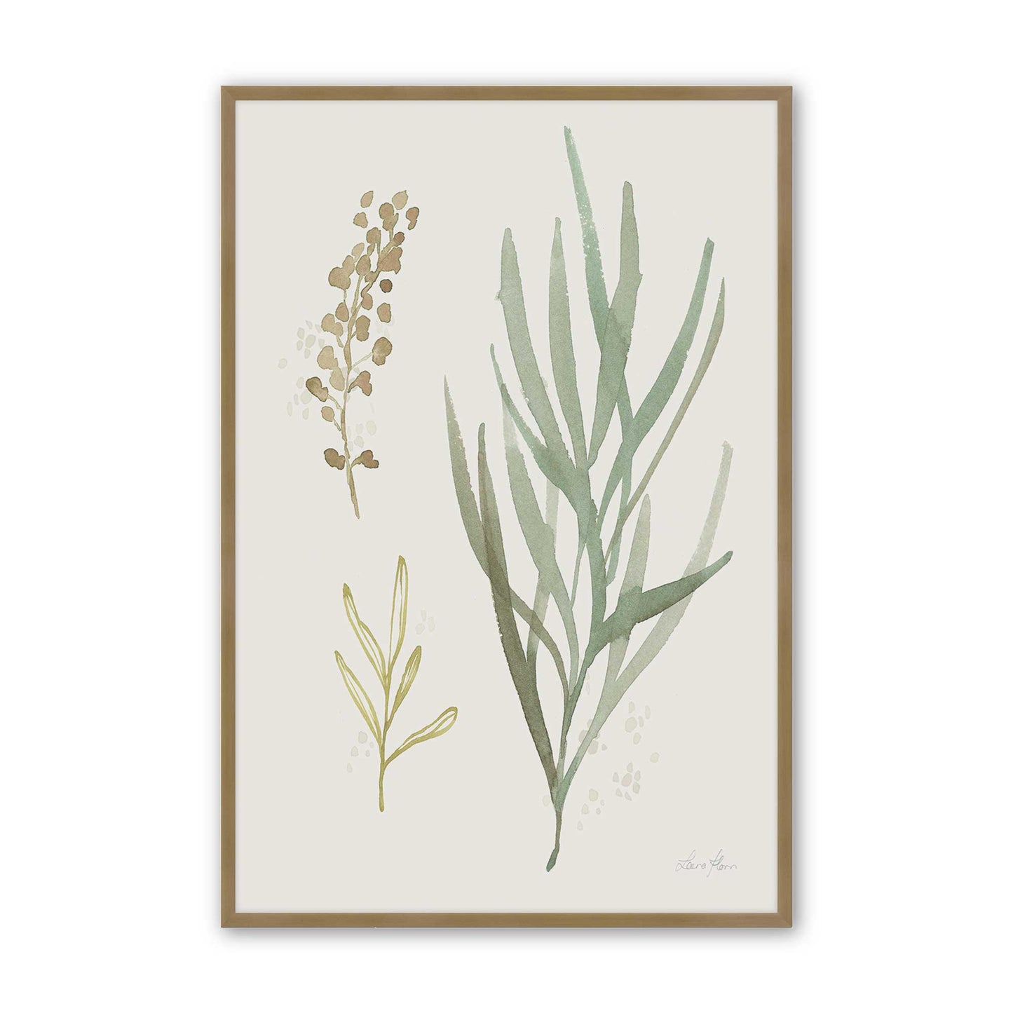 [Color:Brushed Gold], Picture of art in a Brushed Gold frame