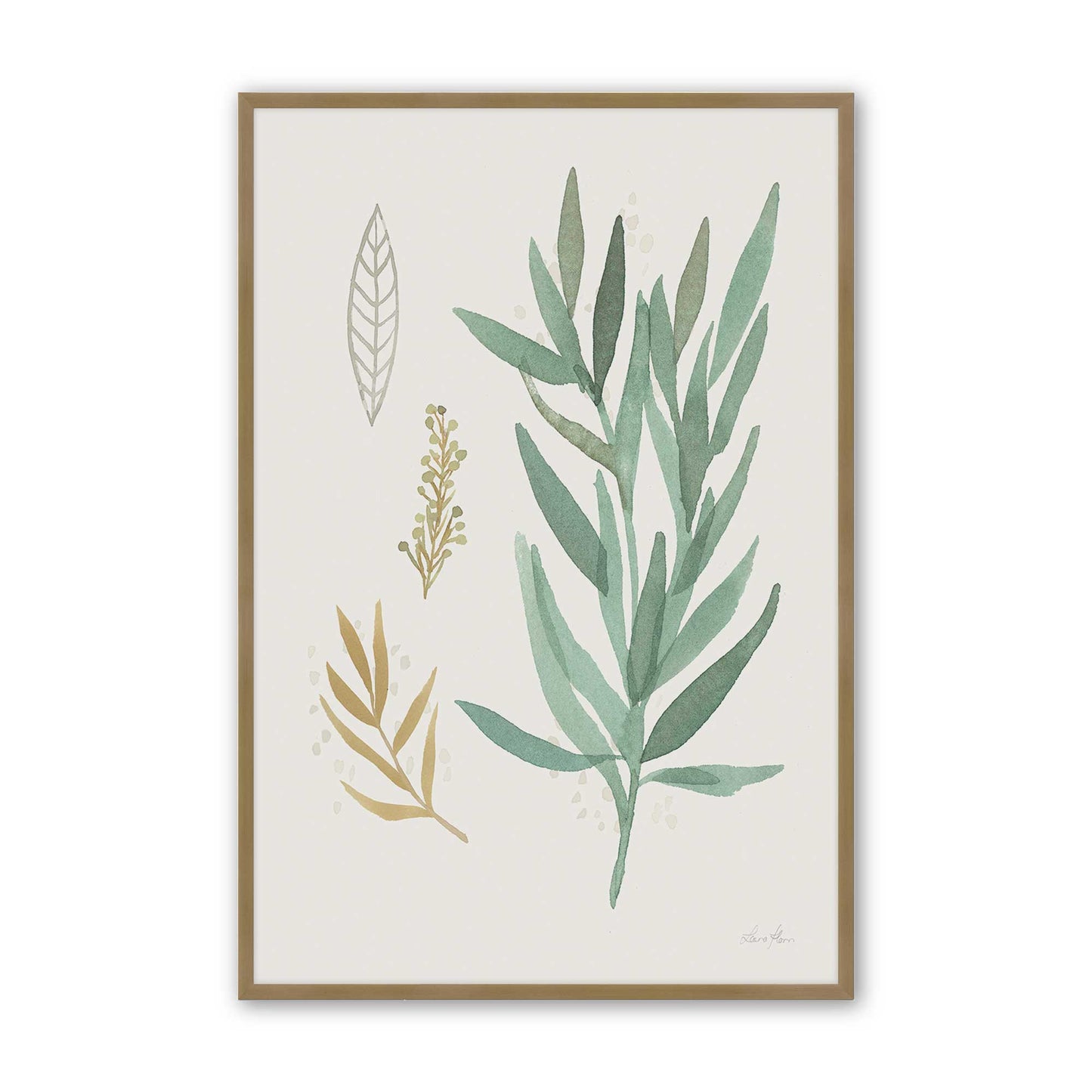 [Color:Brushed Gold], Picture of art in a Brushed Gold frame