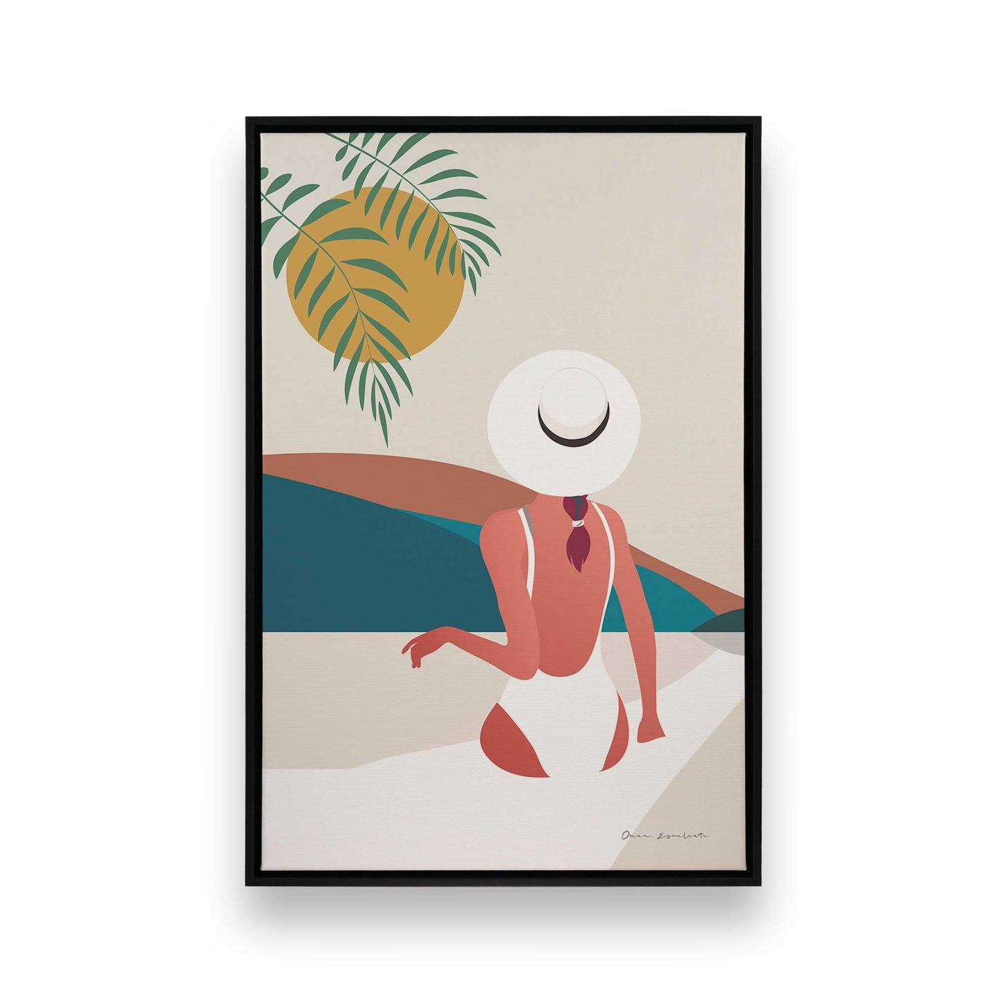 [Color:Satin Black], Picture of art in a Satin Black frame