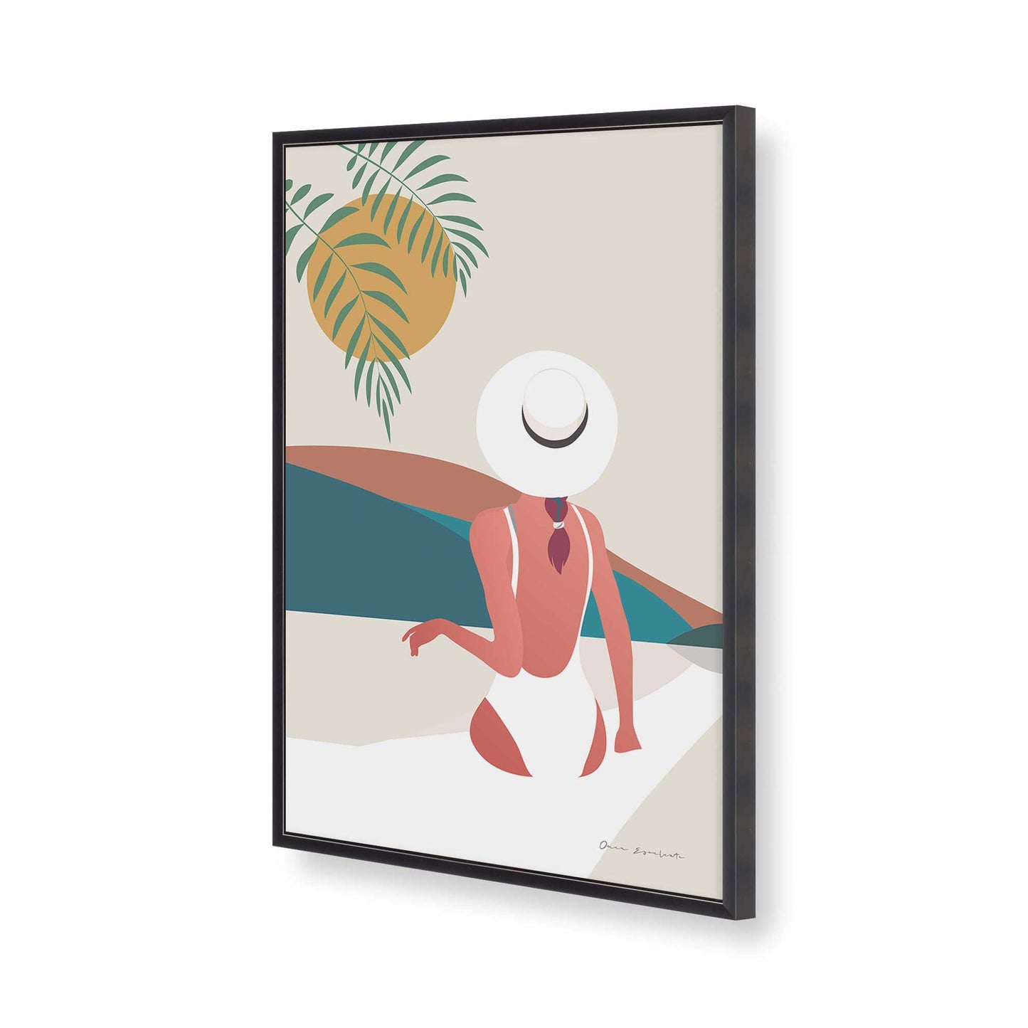 [Color:Weathered Zinc], Picture of art in a Weathered Zinc frame of the corner