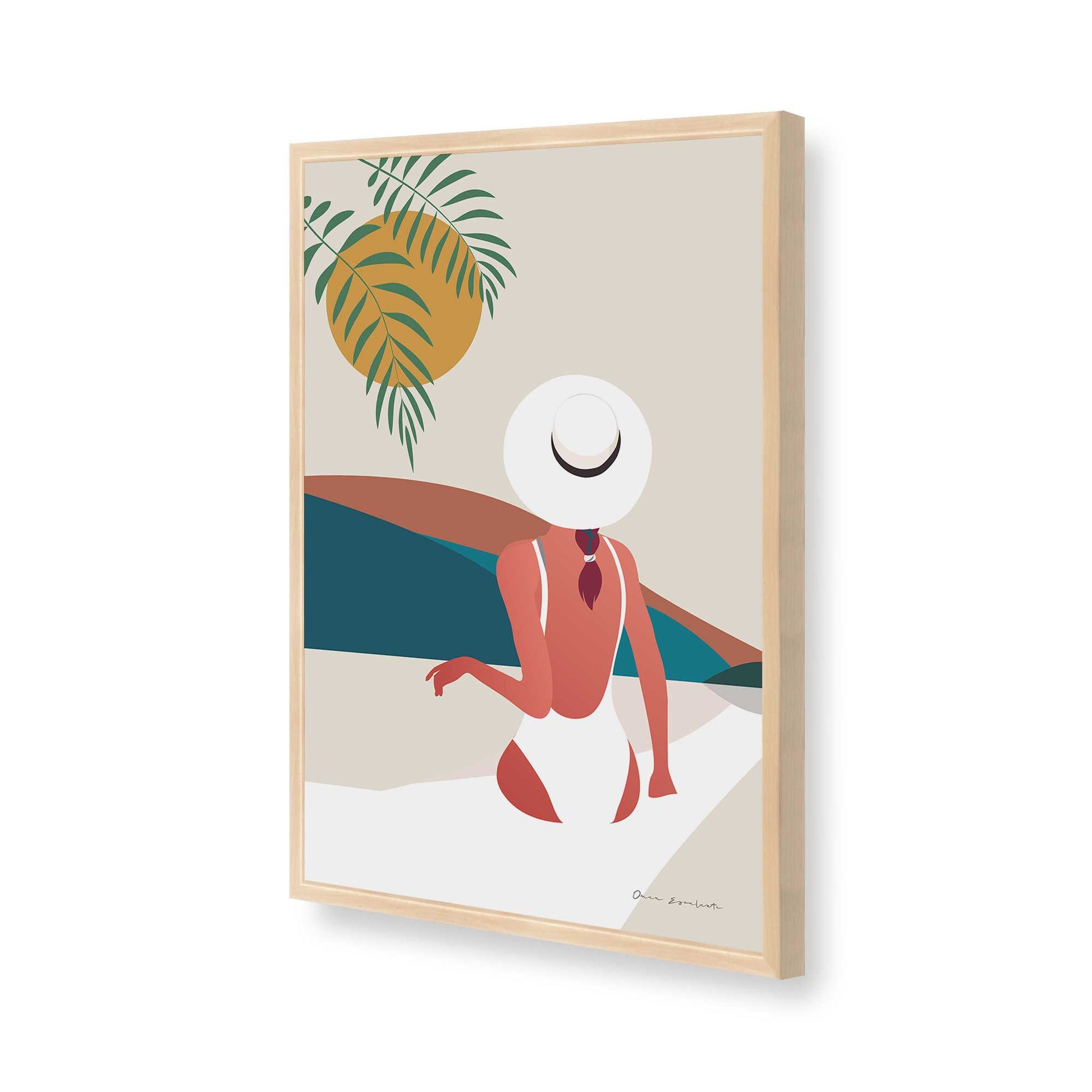 [Color:Raw Maple], Picture of art in a Raw Maple frame of the corner