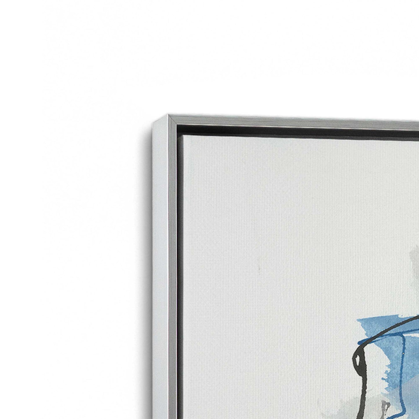 [Color:Polished Chrome], Picture of art in a Polished Chrome frame at an angle