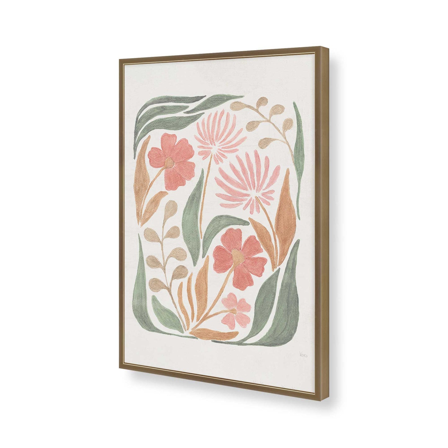 [Color:Brushed Gold], Picture of art in a Brushed Gold frame of the corner