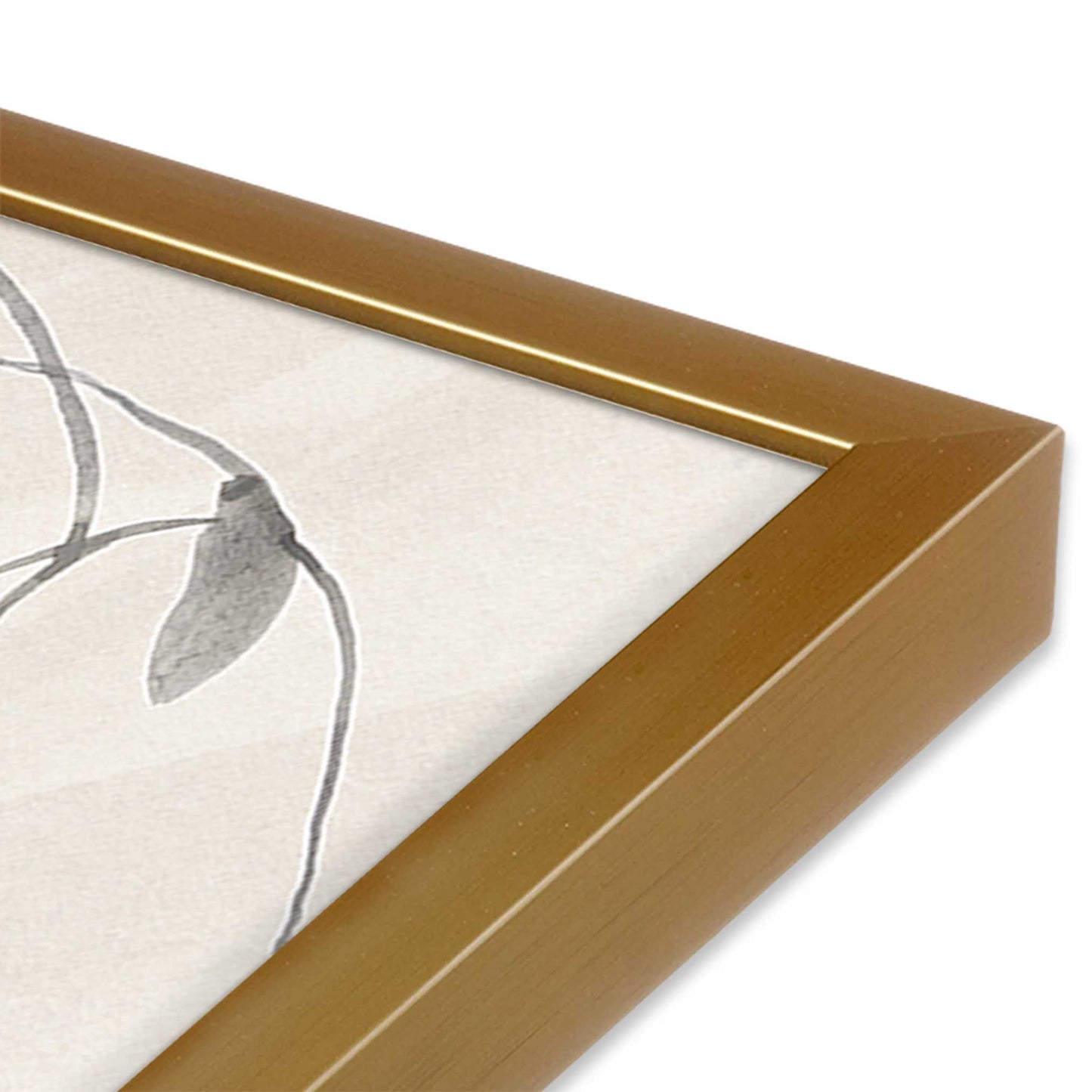 [Color:Polished Gold], Picture of art in a Polished Gold frame at an angle