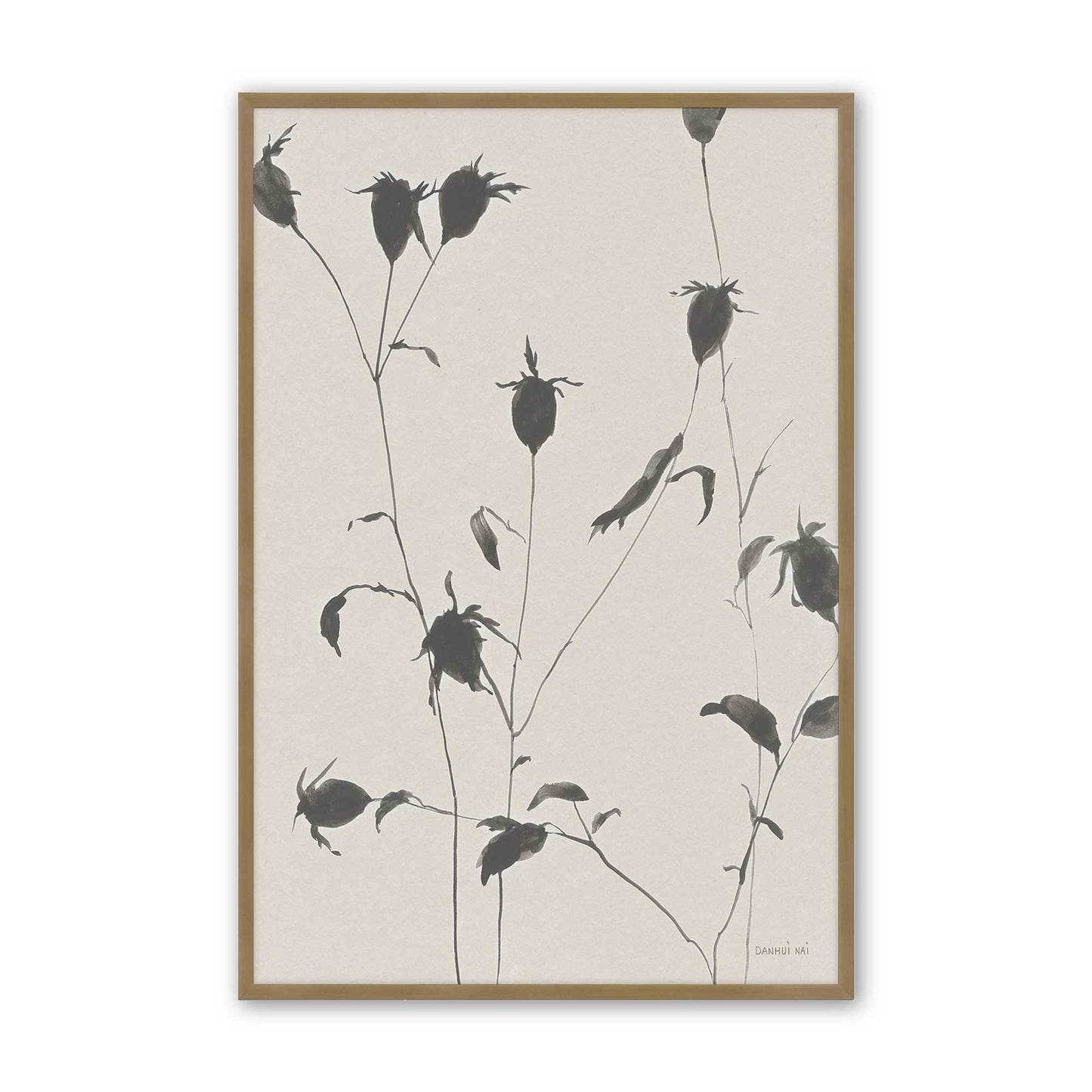 [Color:Brushed Gold], Picture of art in a Brushed Gold frame
