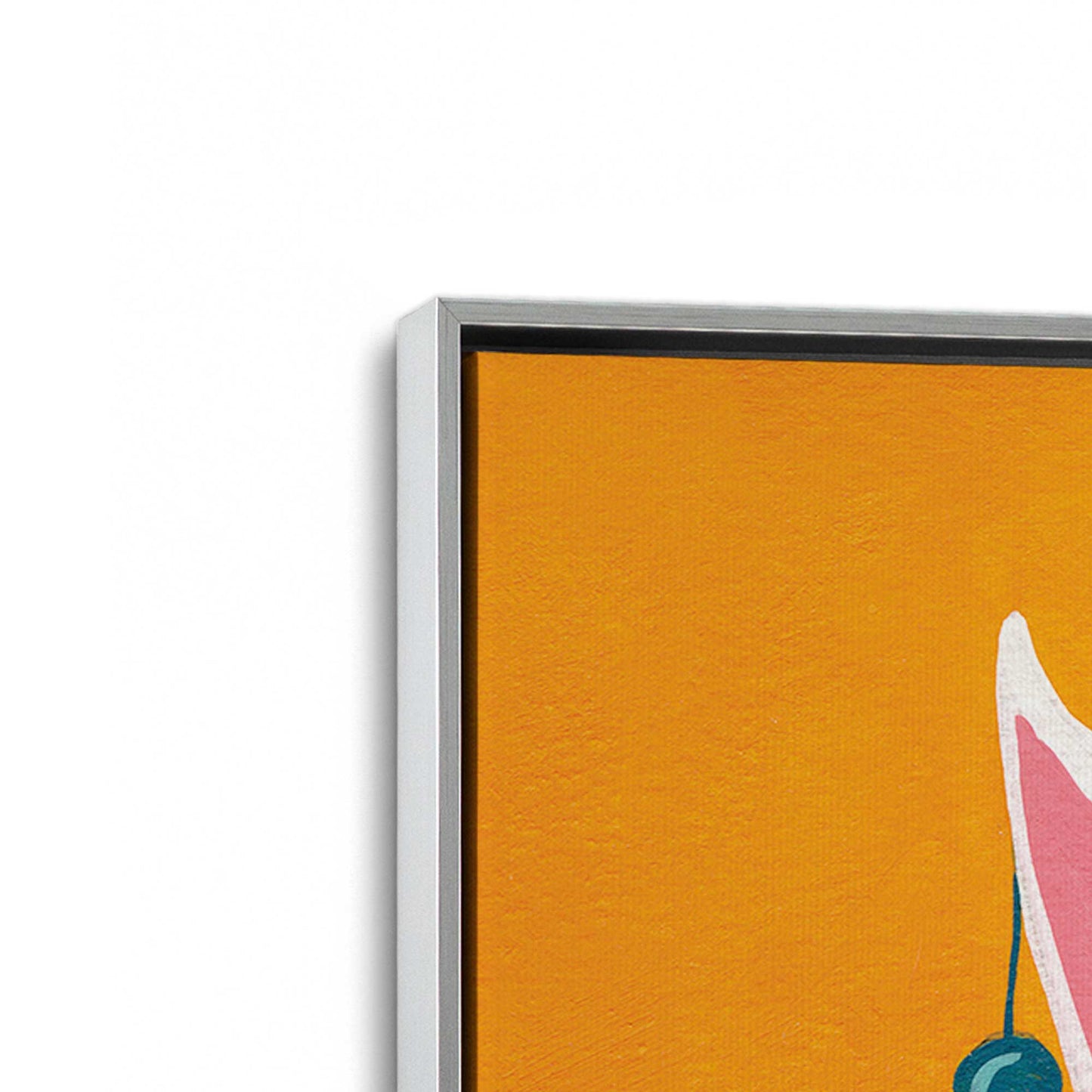[Color:Polished Chrome], Picture of art in a Polished Chrome frame at an angle