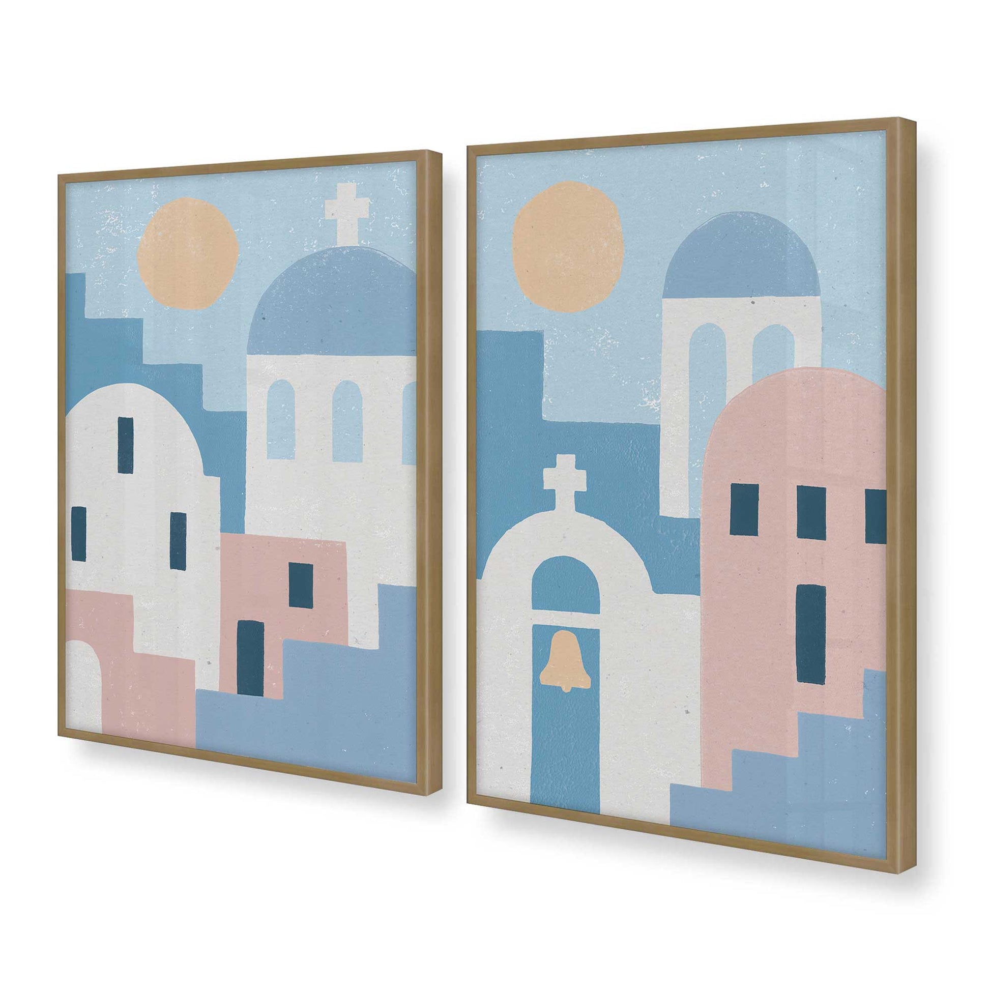 [Color:Brushed Gold], Picture of art in a Brushed Gold frame at an angle