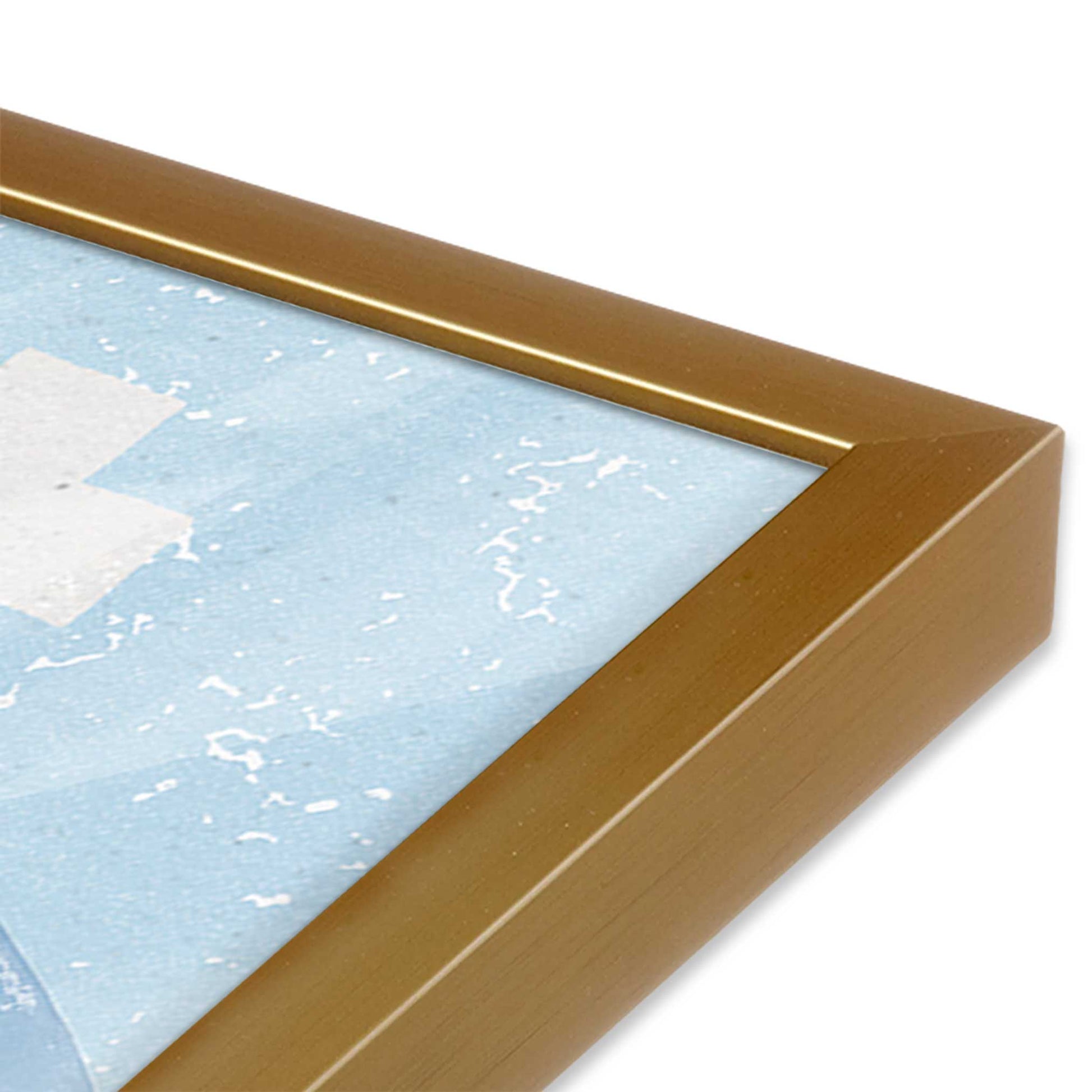 [Color:Polished Gold], Picture of art in a Polished Gold frame of the corner