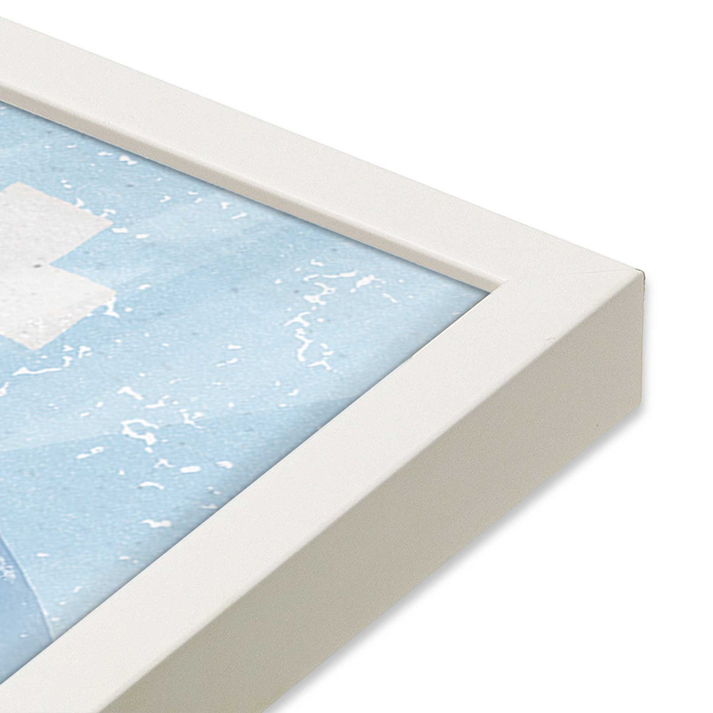 [Color:Opaque White], Picture of art in a Opaque White frame of the corner