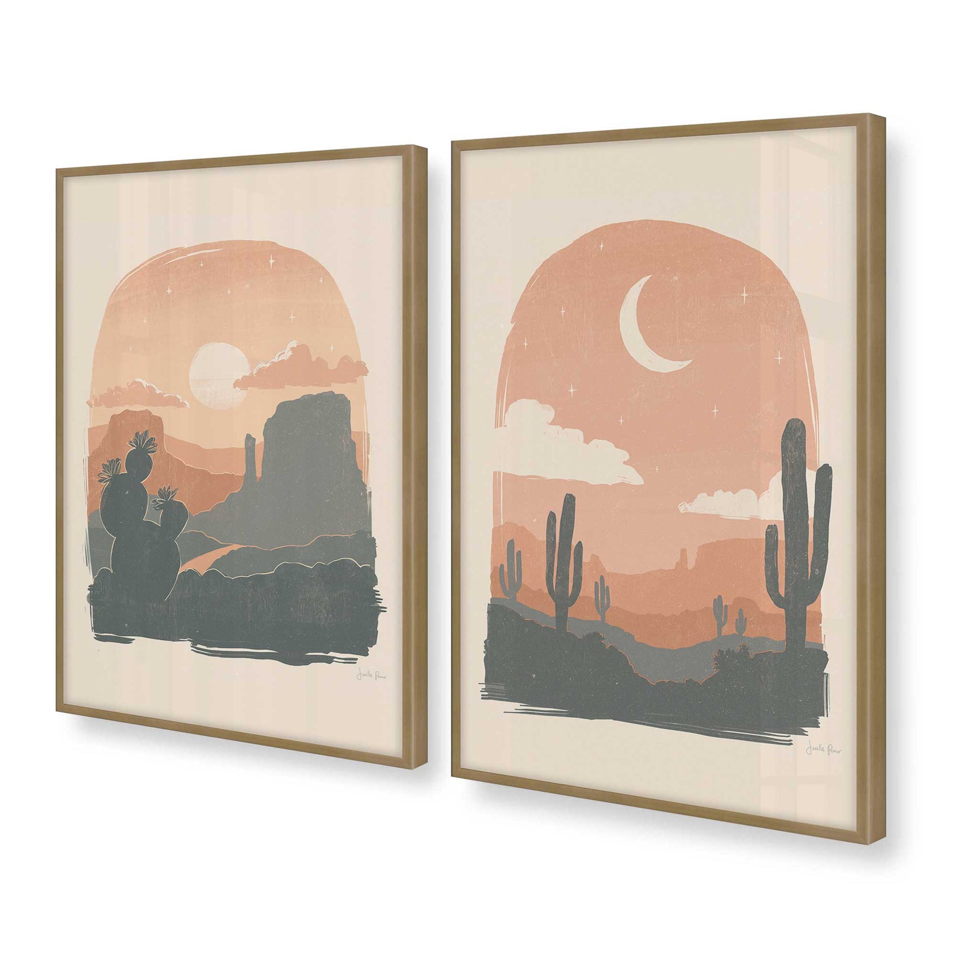[Color:Brushed Gold], Picture of art in a Brushed Gold frame at an angle