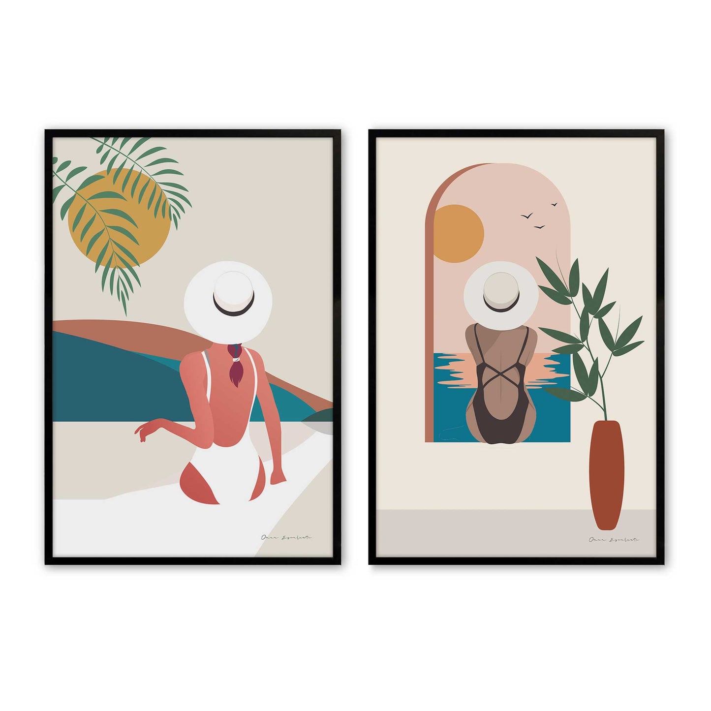 [Color:Satin Black], Picture of art in a Satin Black frame