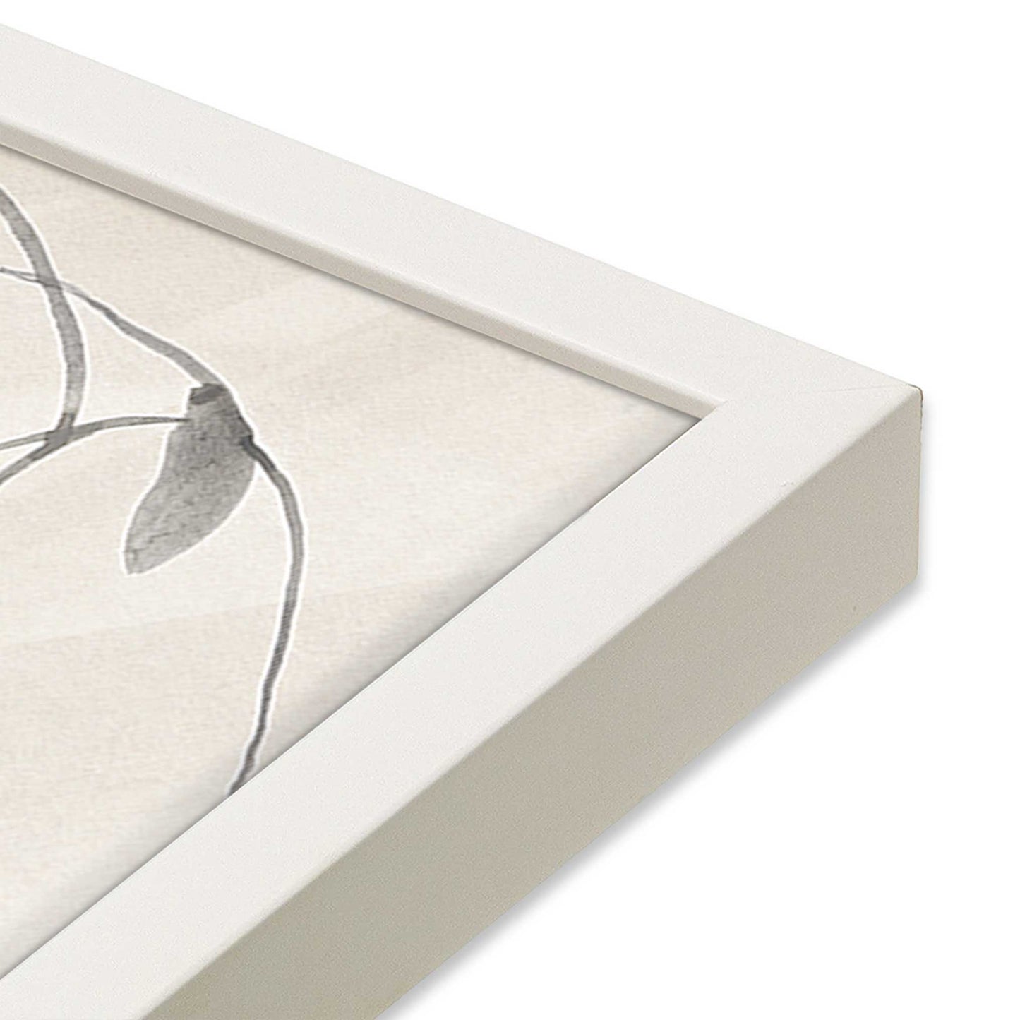 [Color:Opaque White], Picture of art in a Opaque White frame of the corner