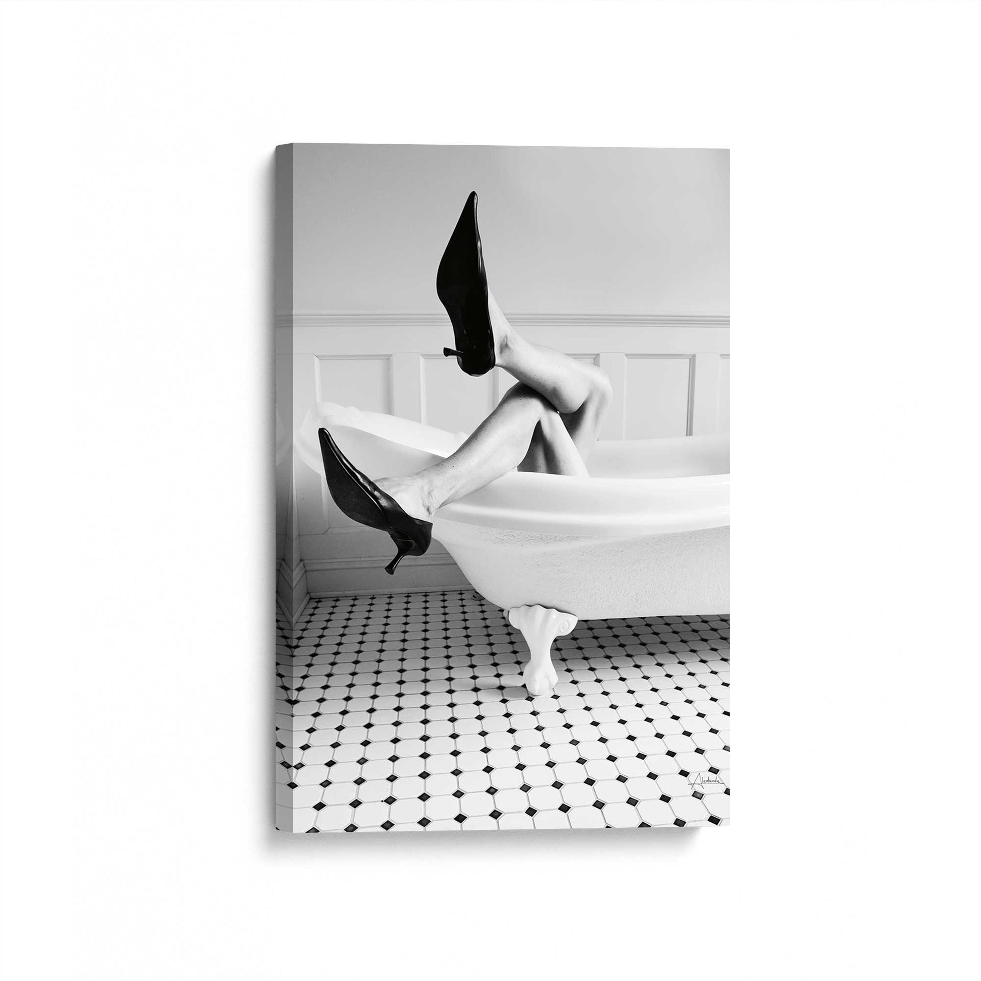 [Color:Stretched Canvas], Picture of art at an angle