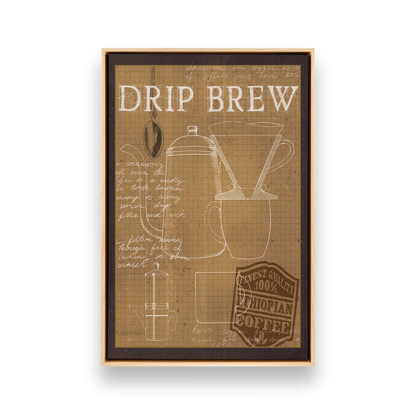 [Color:American Maple], Picture of art in a American Maple frame
