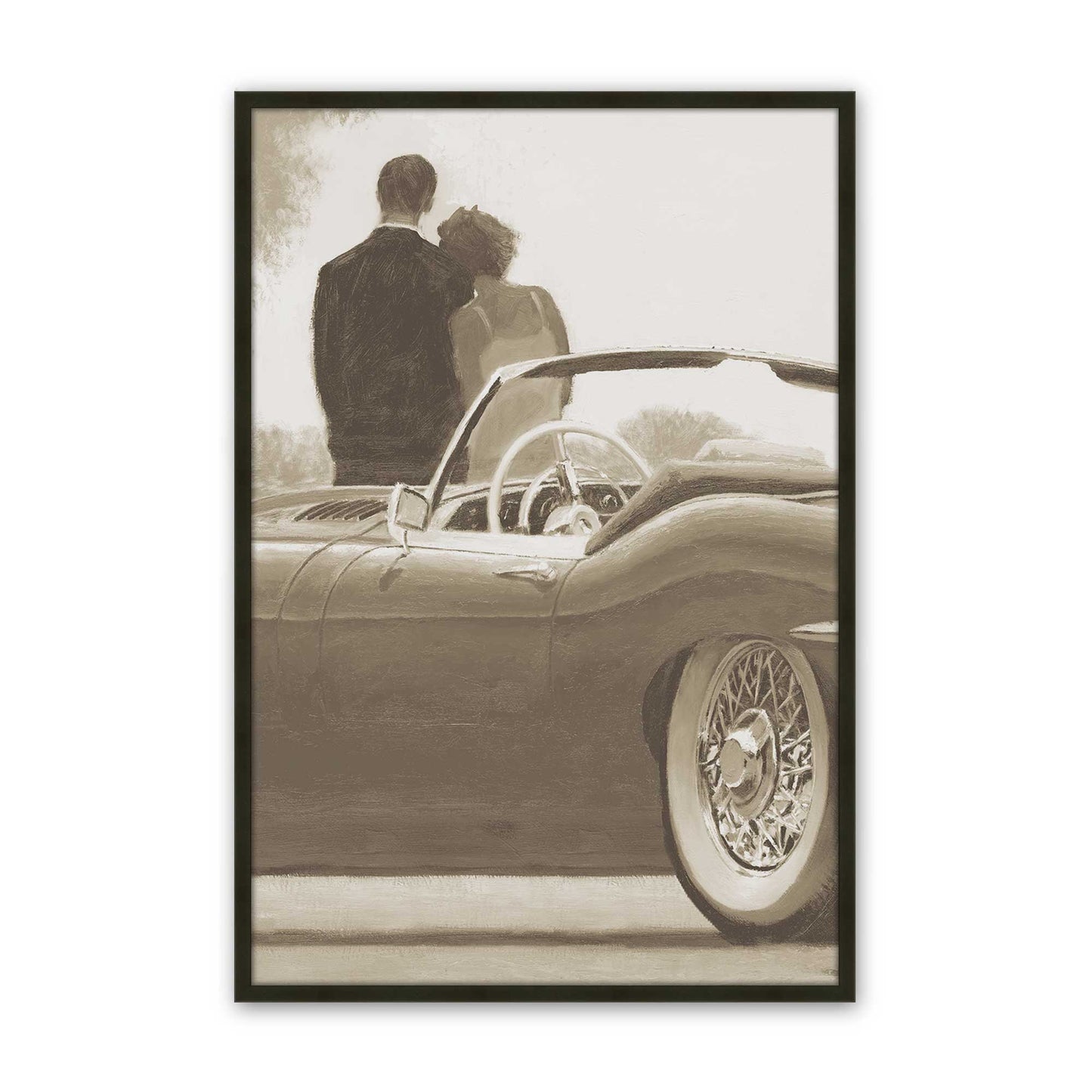 [Color:Satin Black], Picture of art in a Satin Black frame