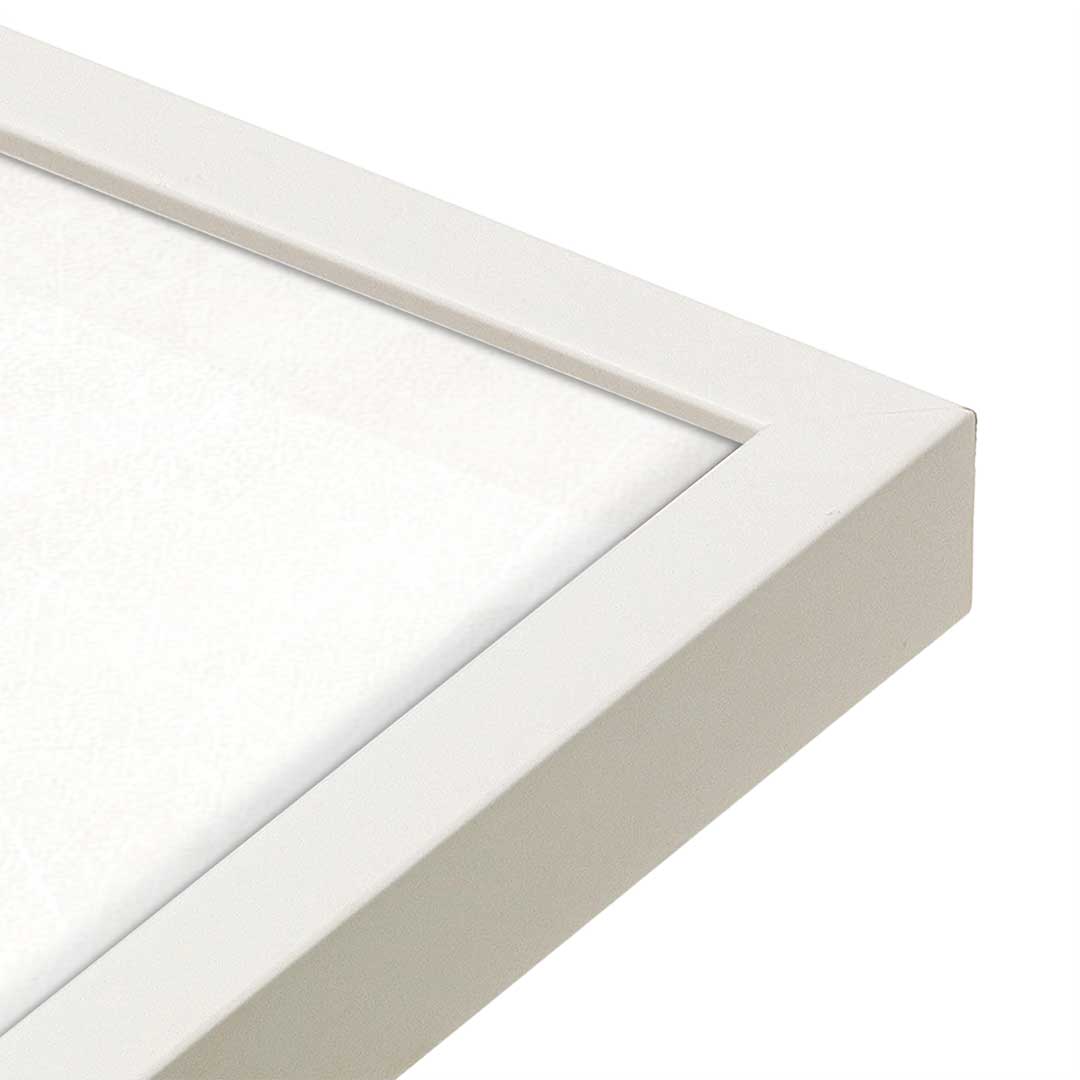 [Color:Opaque White], Picture of art in a Opaque White frame at an angle