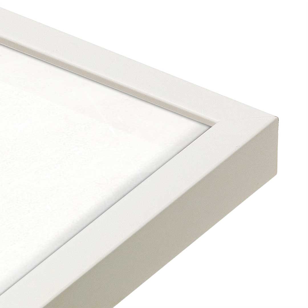 [Color:Opaque White], Picture of art in a Opaque White frame at an angle