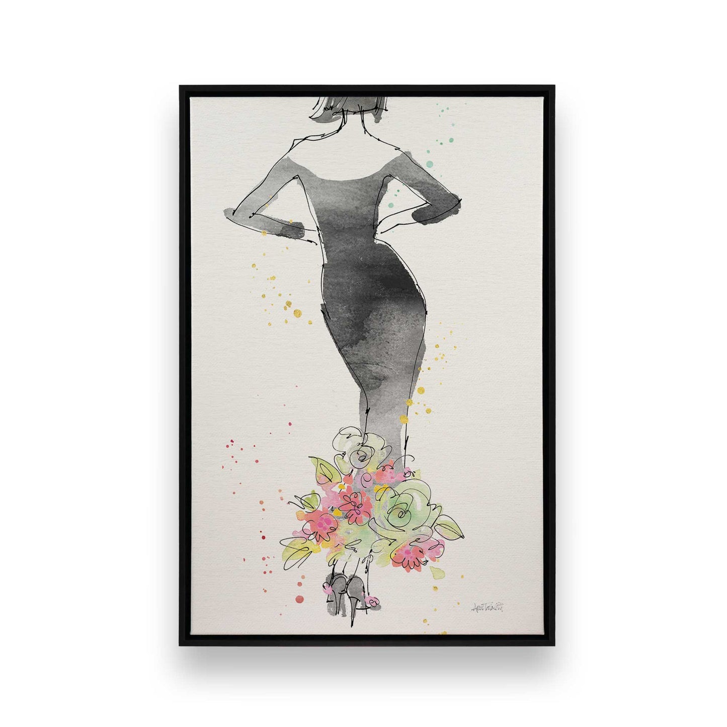 [Color:Satin Black], Picture of art in a Satin Black frame