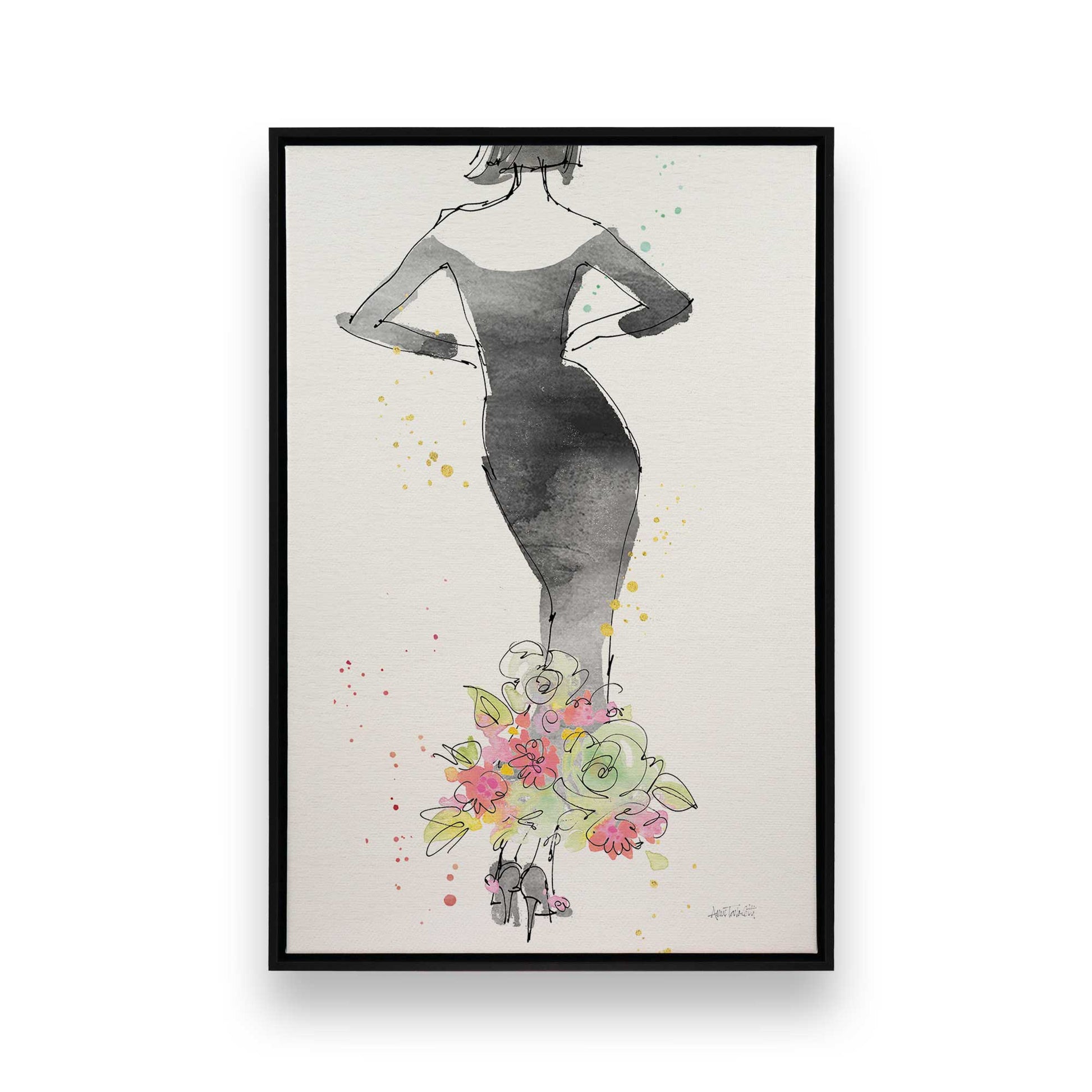 [Color:Satin Black], Picture of art in a Satin Black frame