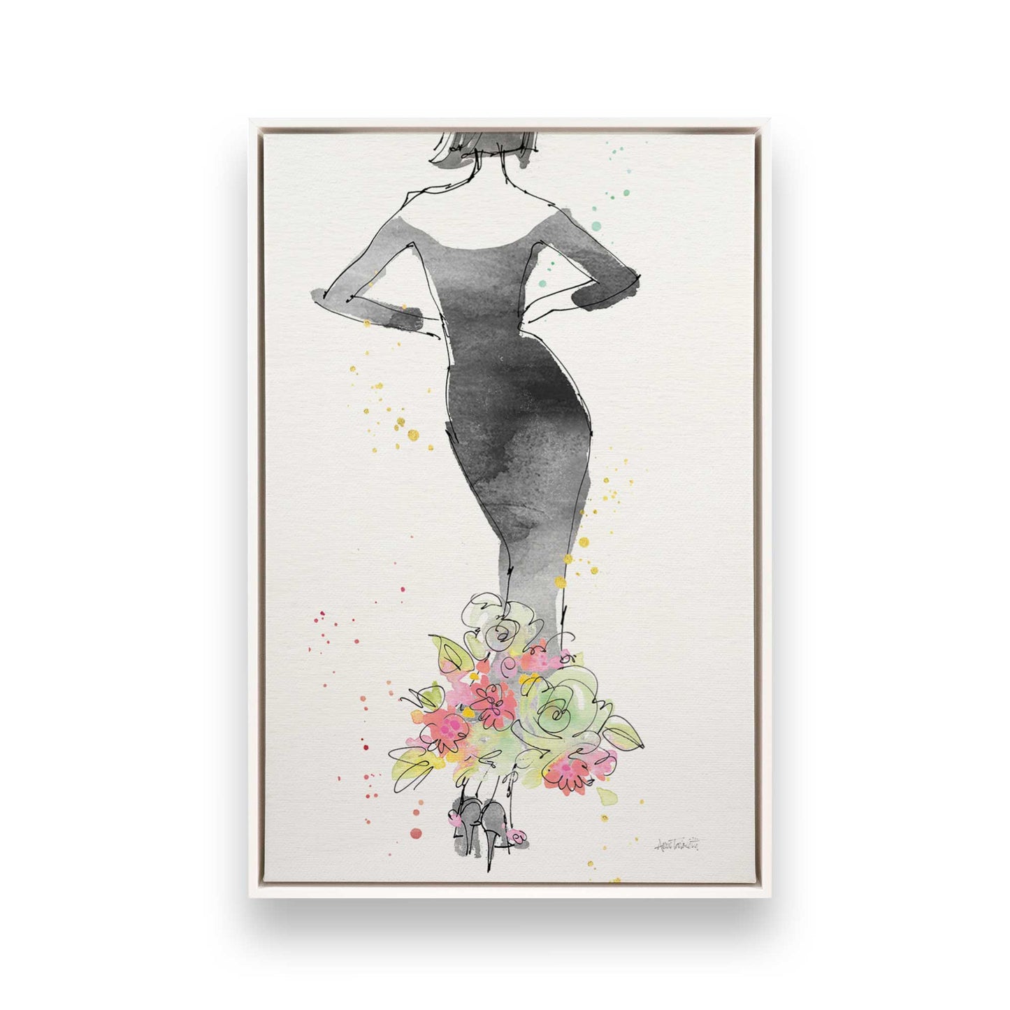 [Color:Opaque White], Picture of art in a White frame