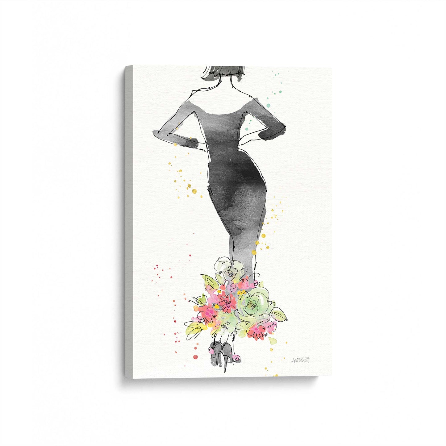 [Color:Stretched Canvas], Picture of art at an angle