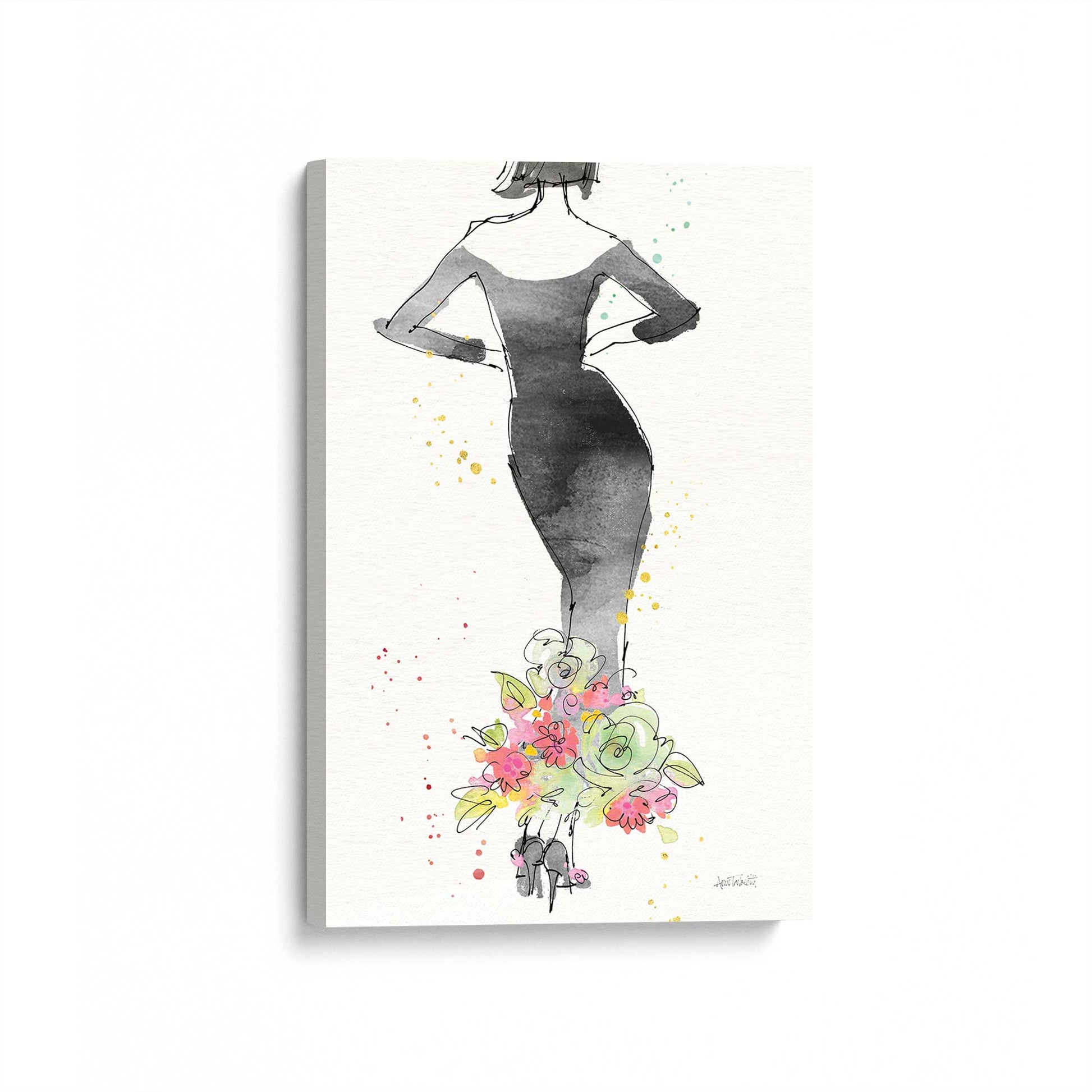 [Color:Stretched Canvas], Picture of art at an angle