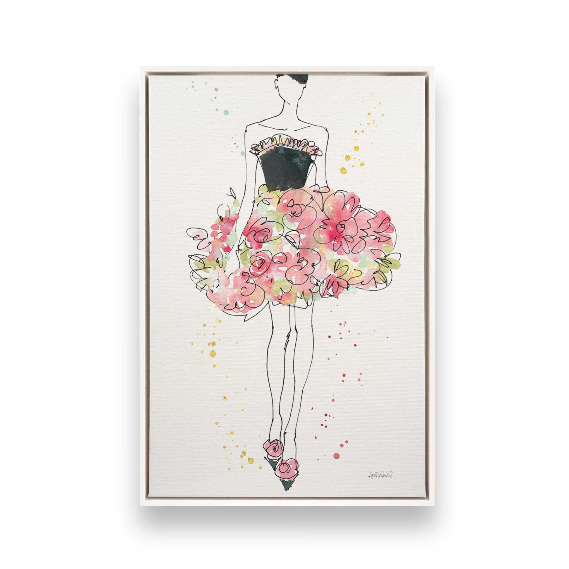 [Color:Opaque White], Picture of art in a White frame