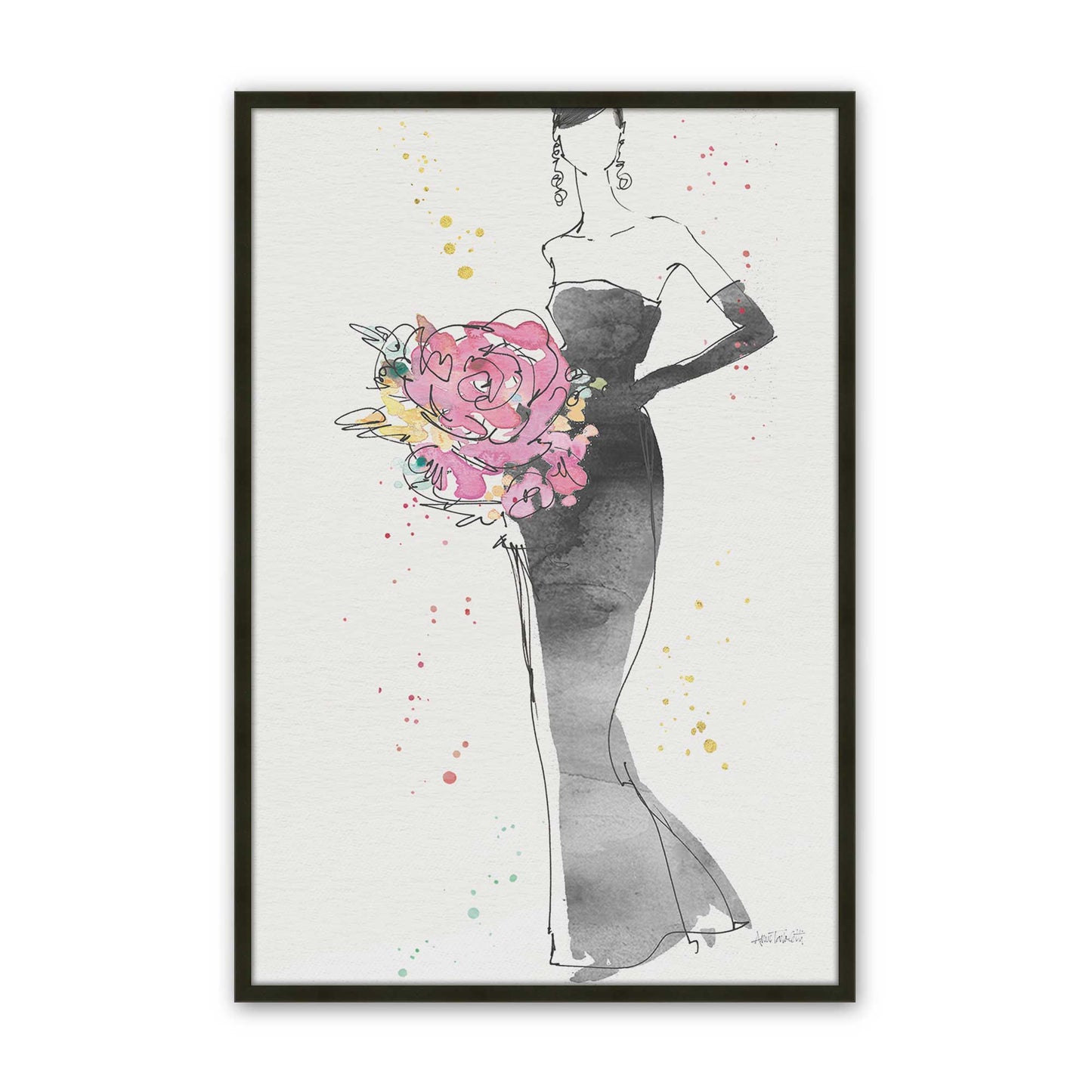 [Color:Satin Black], Picture of art in a Satin Black frame