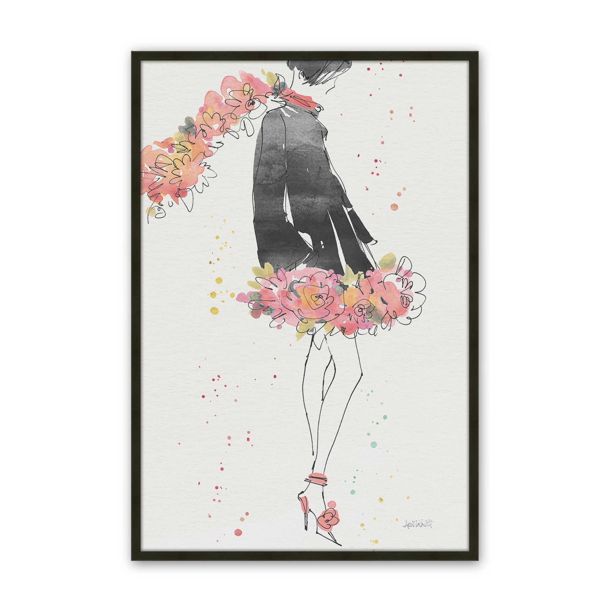 [Color:Satin Black], Picture of art in a Satin Black frame