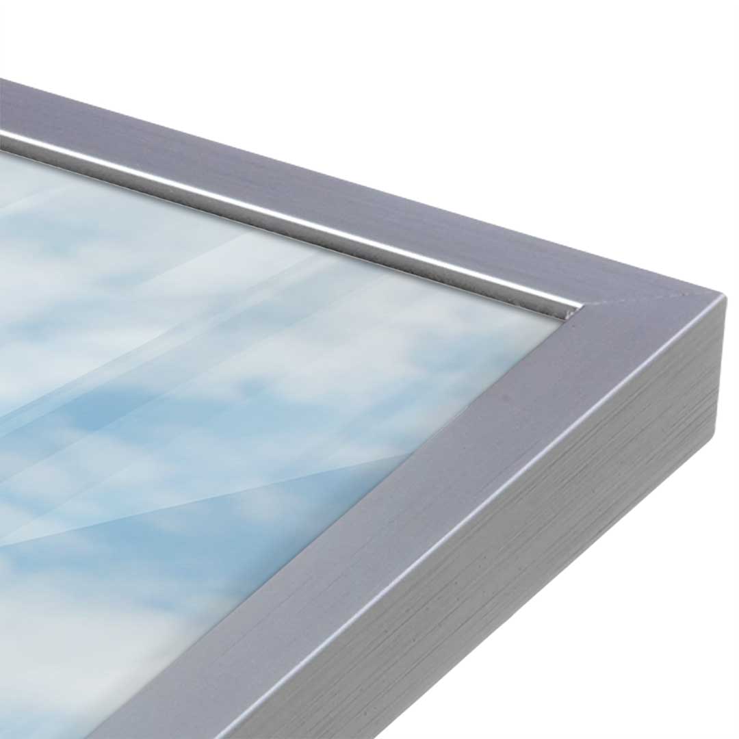 [Color:Polished Chrome], Picture of art in a Polished Chrome frame at an angle