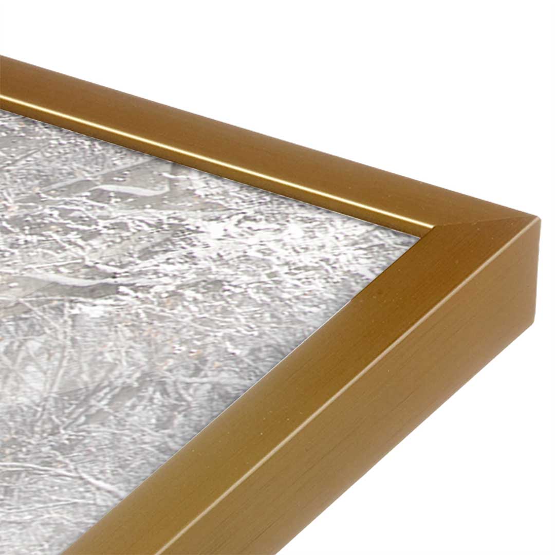 [Color:Polished Gold], Picture of art in a Polished Gold frame at an angle