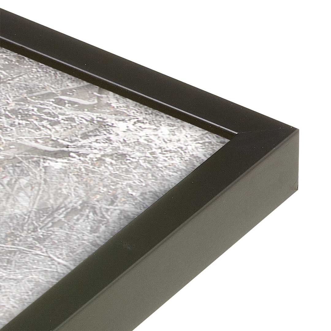 [Color:Satin Black], Picture of art in a Satin Black frame at an angle