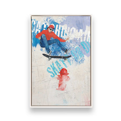 [Color:Opaque White], Picture of art in a White frame
