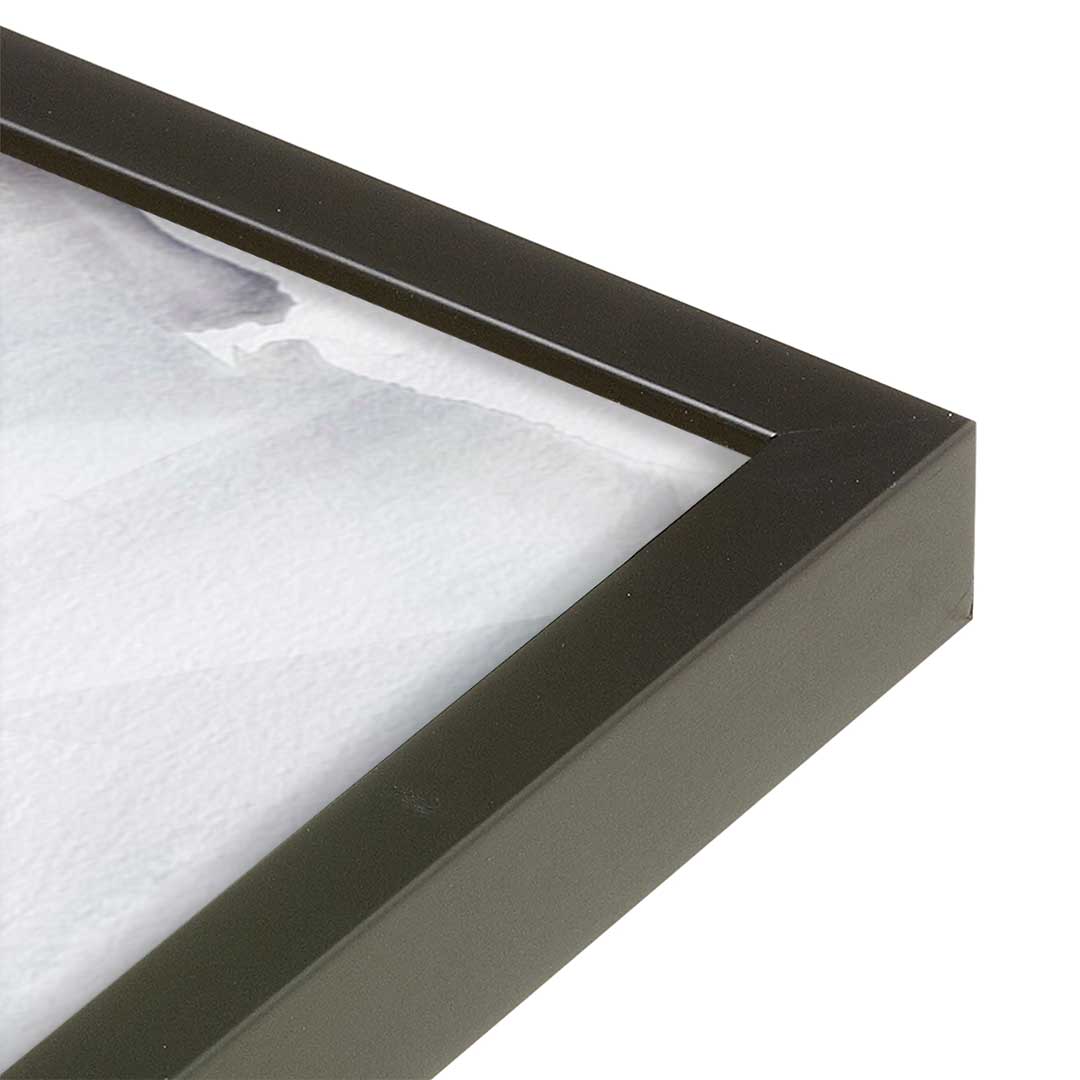 [Color:Satin Black], Picture of art in a Satin Black frame at an angle